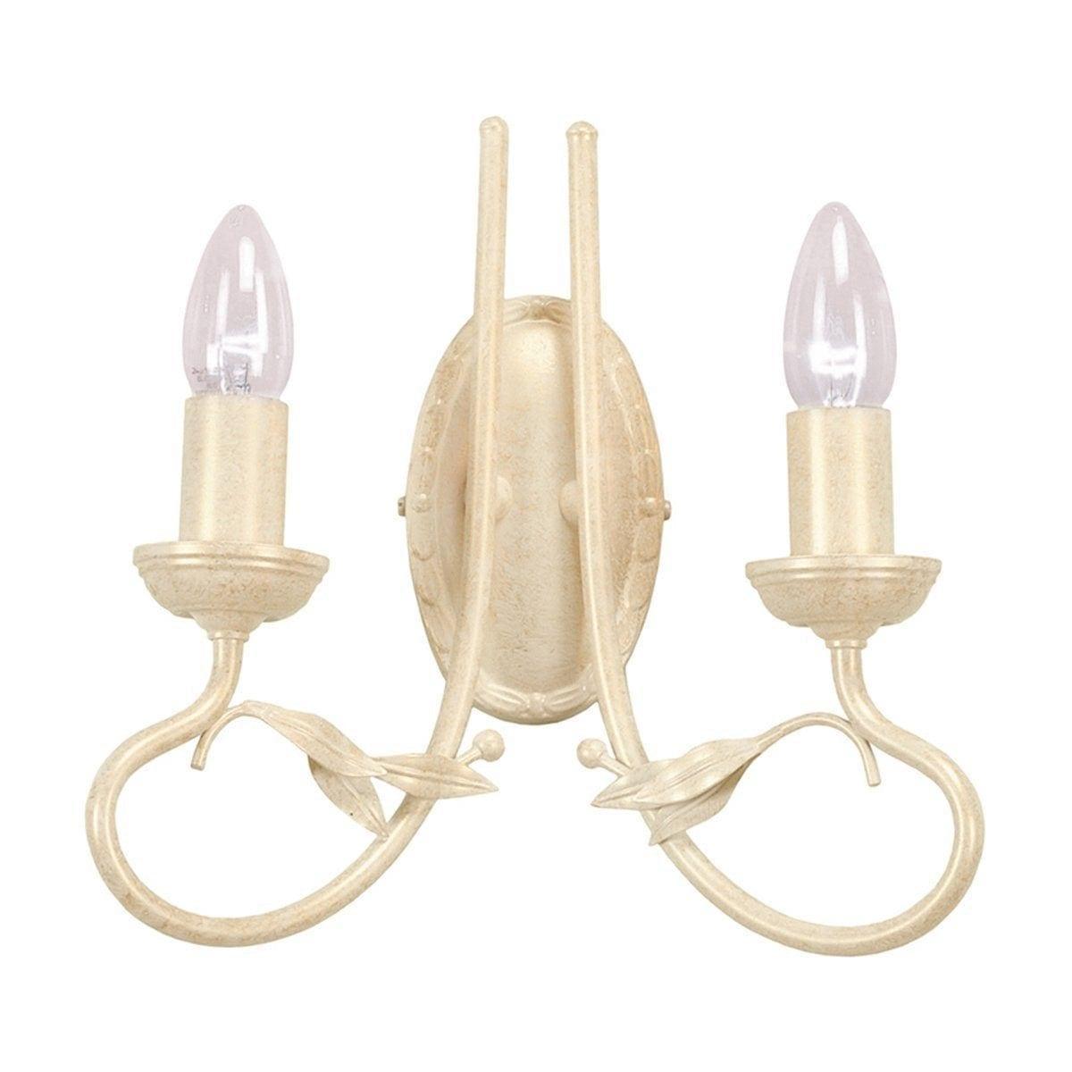 Traditional Wall Lights - Elstead Olivia Ivory-Gold 2lt Wall Light OV2 IVORY-GOLD 1