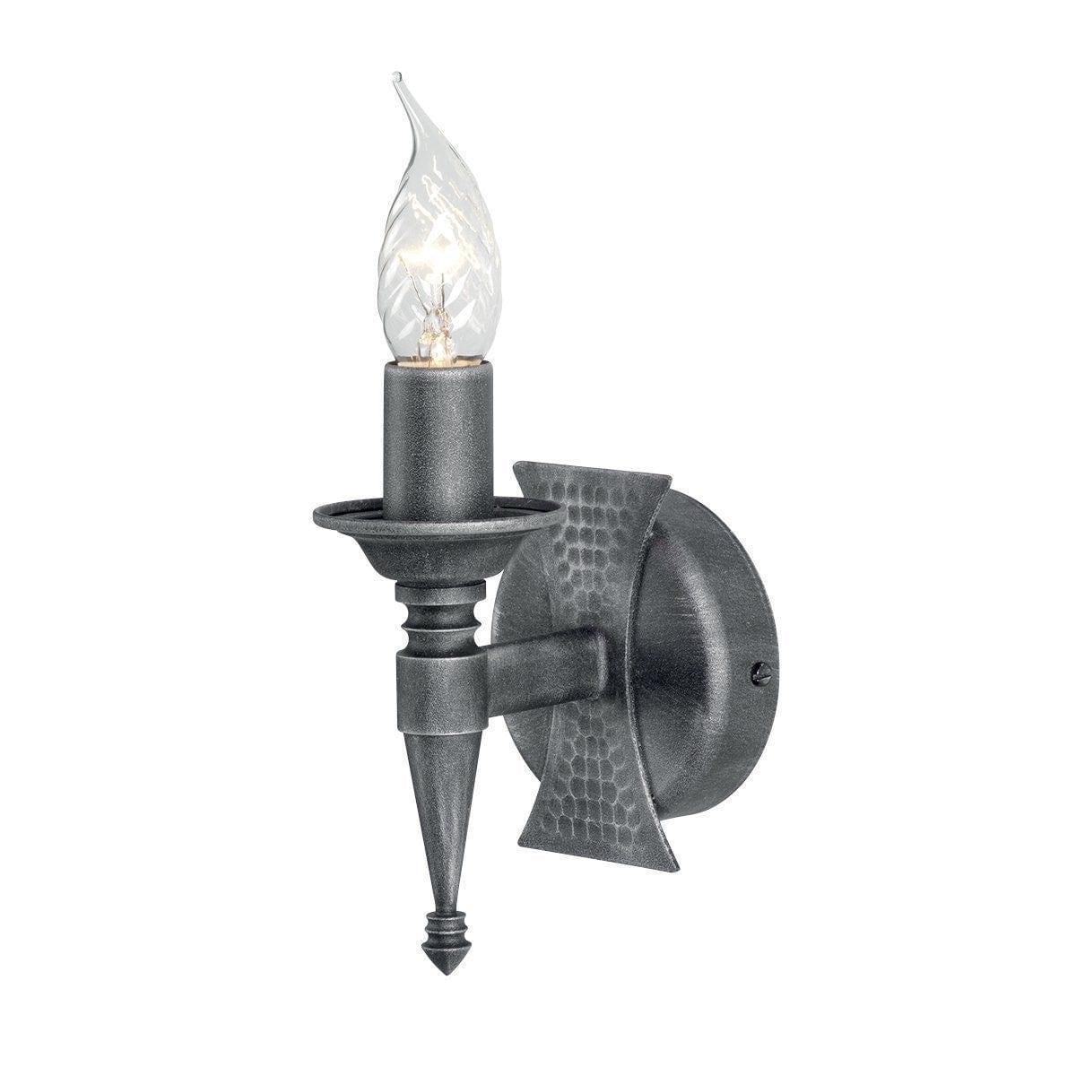 Traditional Wall Lights - Elstead Saxon 1lt Wall Light SAX1 BLK/SIL