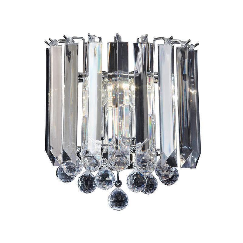 Traditional Wall Lights - Fargo chrome Plate & Clear Acrylic 2LT Wall Light FARGO-WBCH