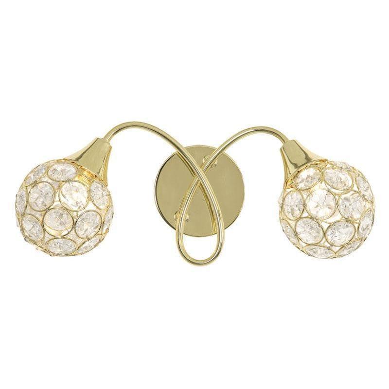 Traditional Wall Lights - Lana 2 Light Polished Brass Wall Light 2184-2 CH 1