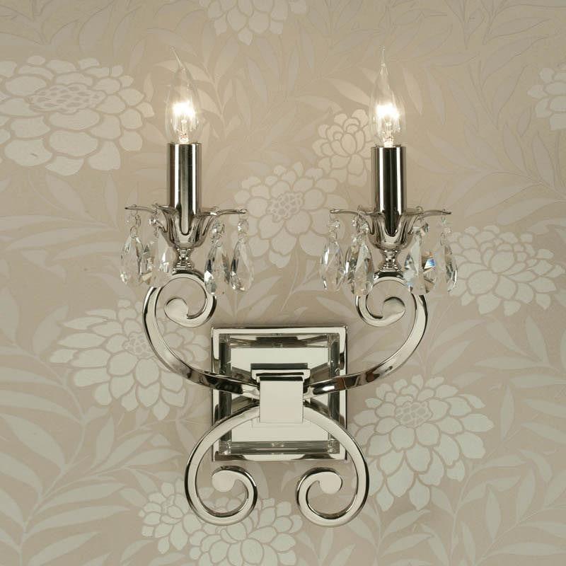 Traditional Wall Lights - Oksana chrome Finish Double Wall Light UL1W2N