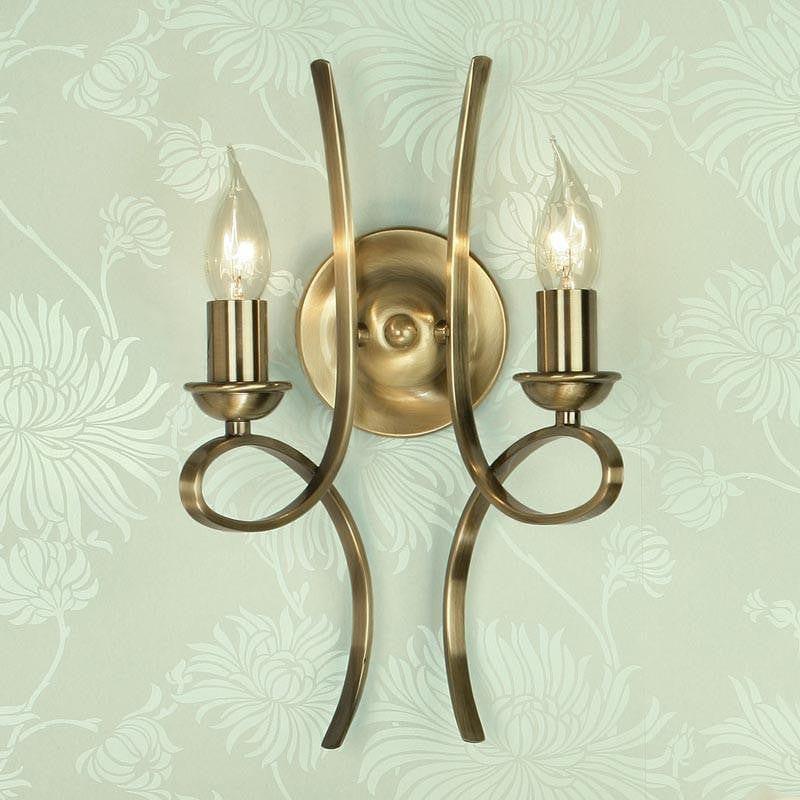 Traditional Wall Lights - Penn Brushed Brass Finish Wall Light CA7W2BB