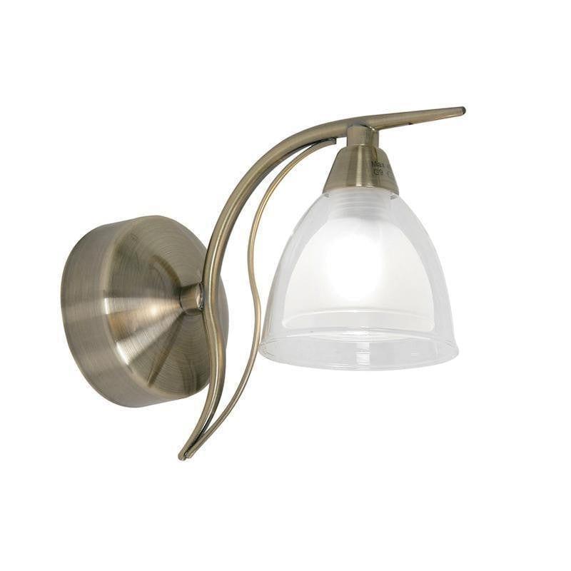 Traditional Wall Lights - Portland Single Antique Brass Wall Light 9504-1 AB 1