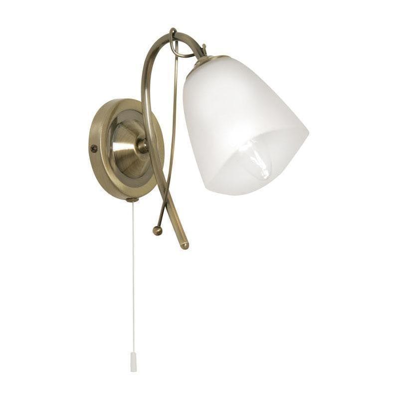 Traditional Wall Lights - Turin 1 Light Antique Brass Wall Light 4106-1 AB 1