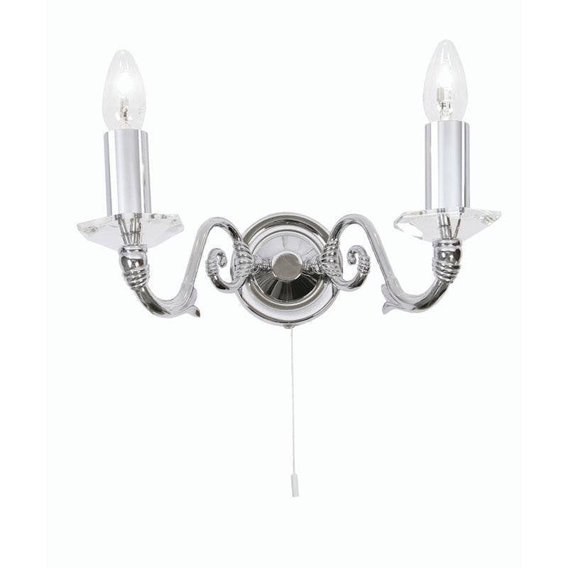 Traditional Wall Lights - Wren 2 Light chrome Wall Light 7532/2 CH