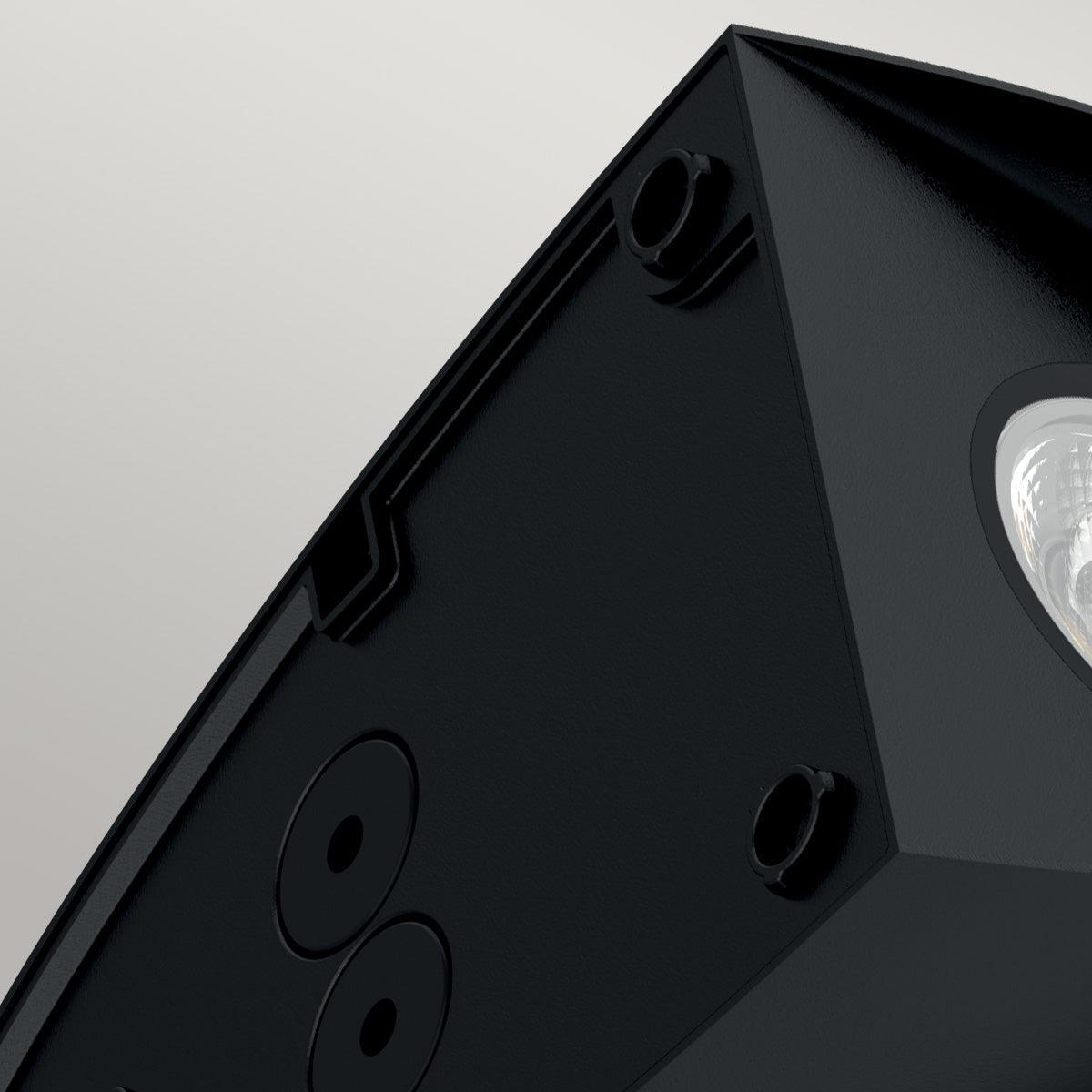 elstead vendela led black outdoor wall light Detailed Close Up