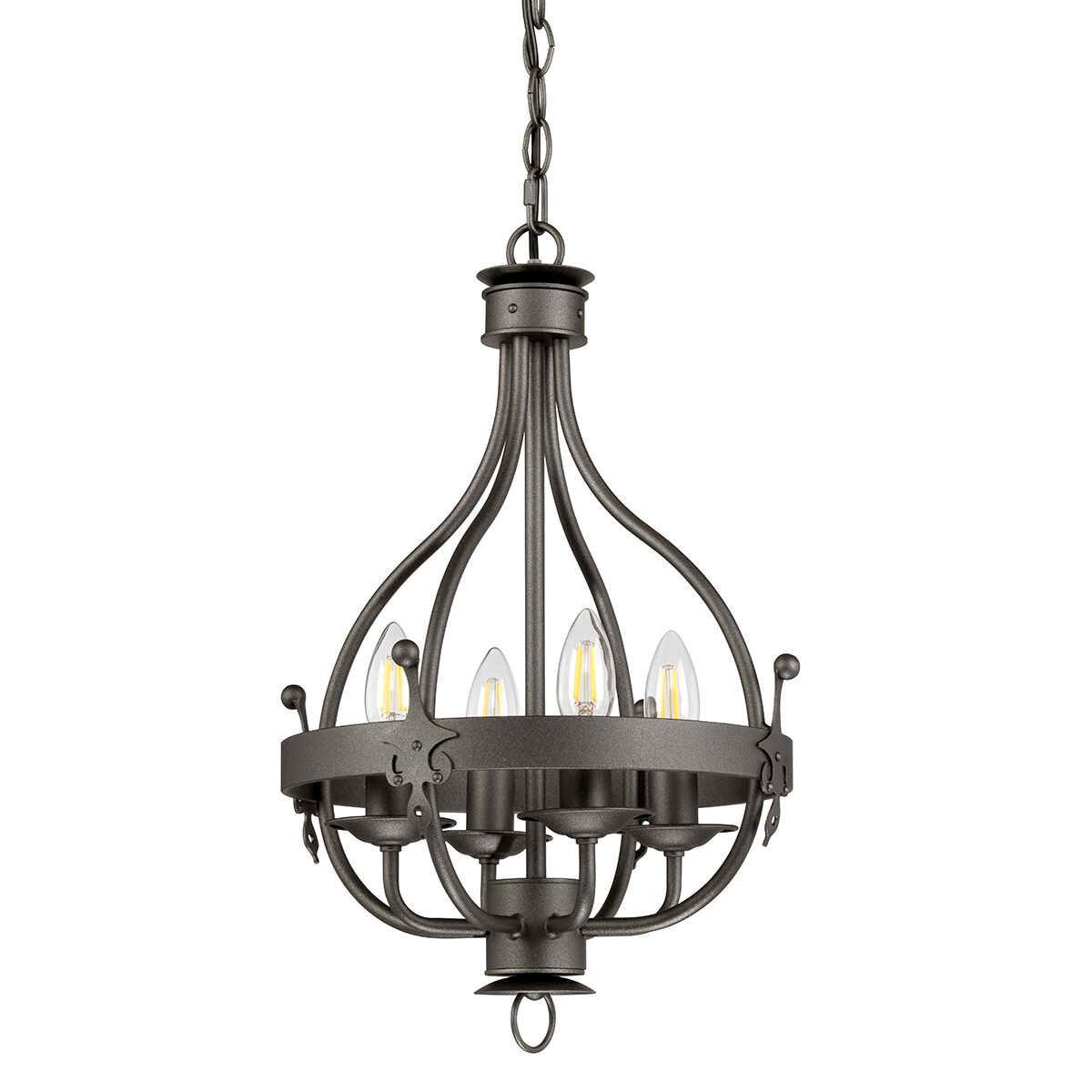Elstead Lighting Windsor 4 Light Pendant - Graphite-Elstead Lighting-5-Tiffany Lighting Direct