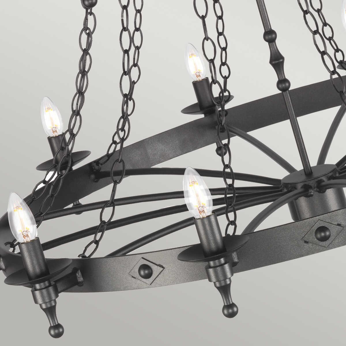 Elstead Lighting Warwick 18 Light Graphite Chandelier-Elstead Lighting-5-Tiffany Lighting Direct