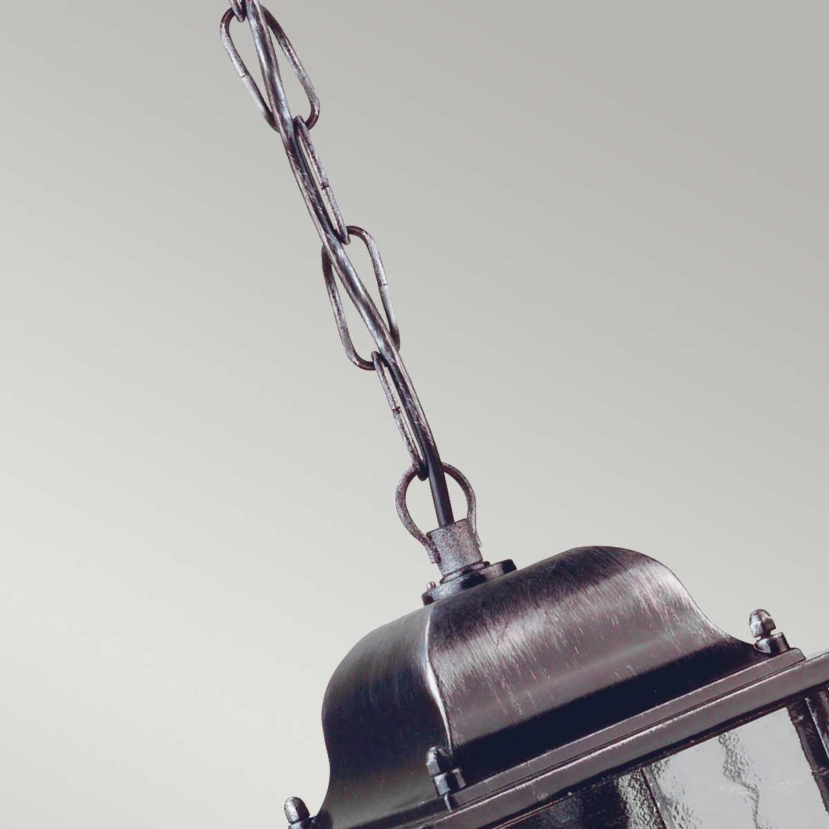 elstead wexford black finish outdoor pendant lantern Living Room Close Up