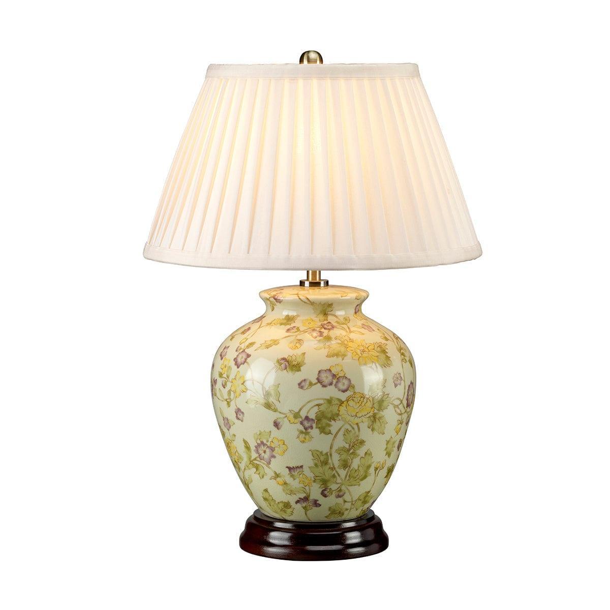 Yellow Flowers Ceramic Table Lamp Elstead Lighting