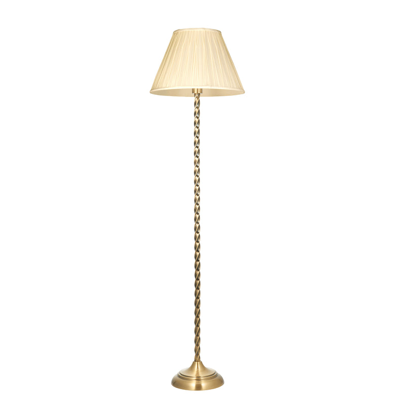 Suki Brass Floor Lamp With Chatsworth Ivory Shade