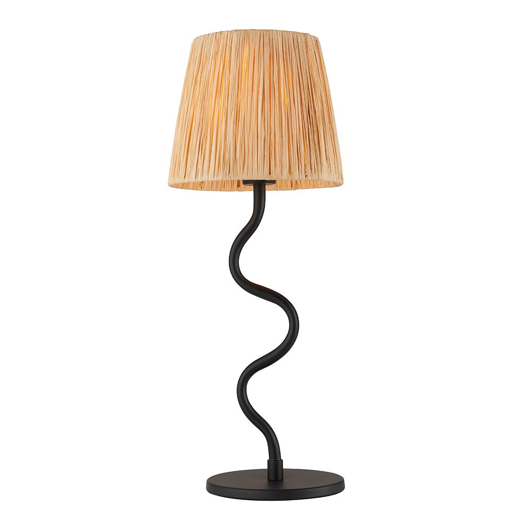 Wriggle Modern Black Table Lamp 100958 by Endon Lighting