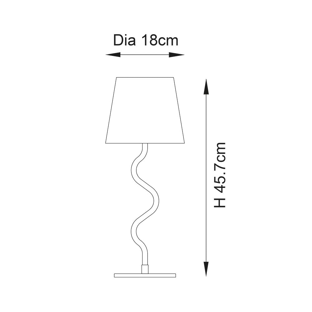 Wriggle Modern Black Table Lamp