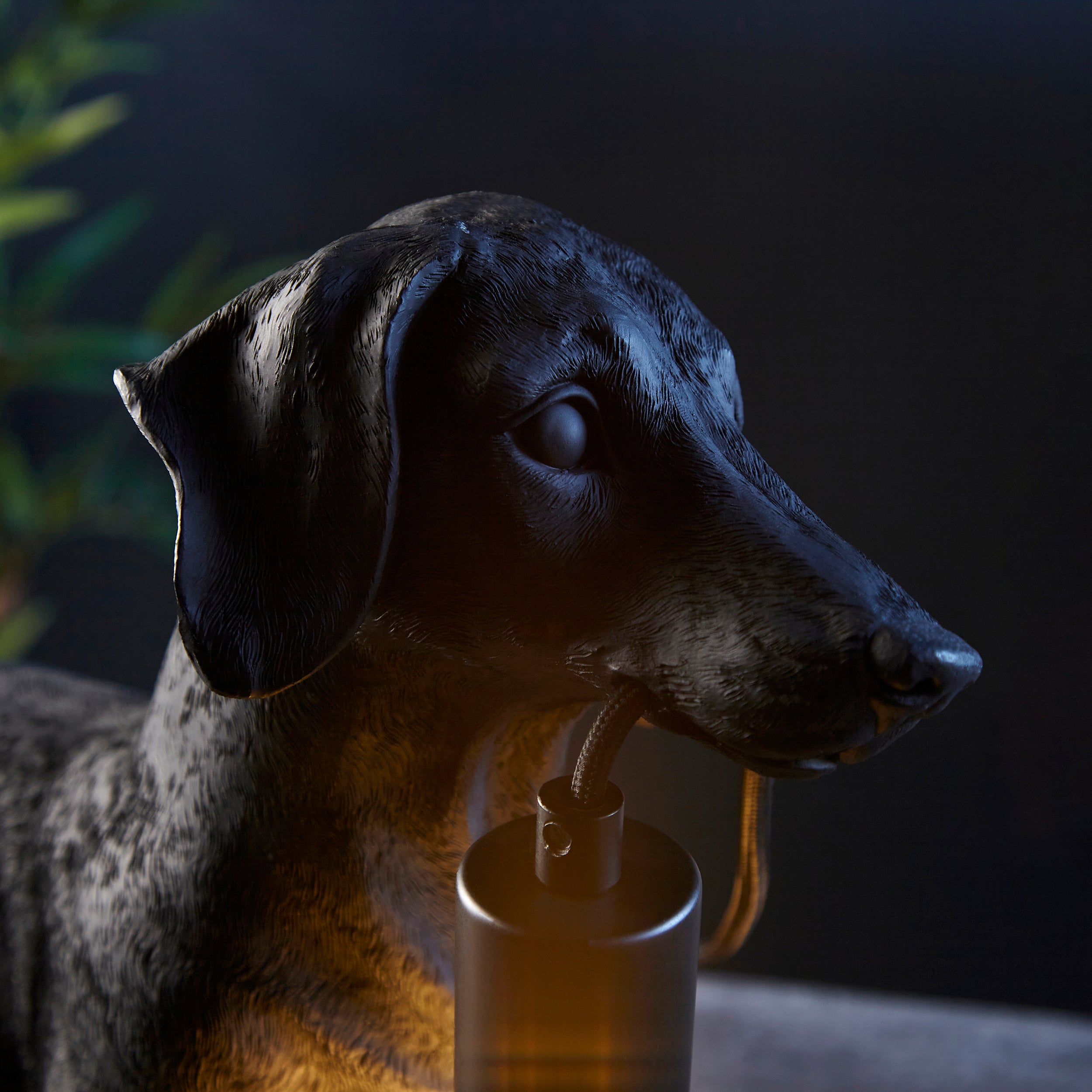 Dachshund Black Dog Table Lamp