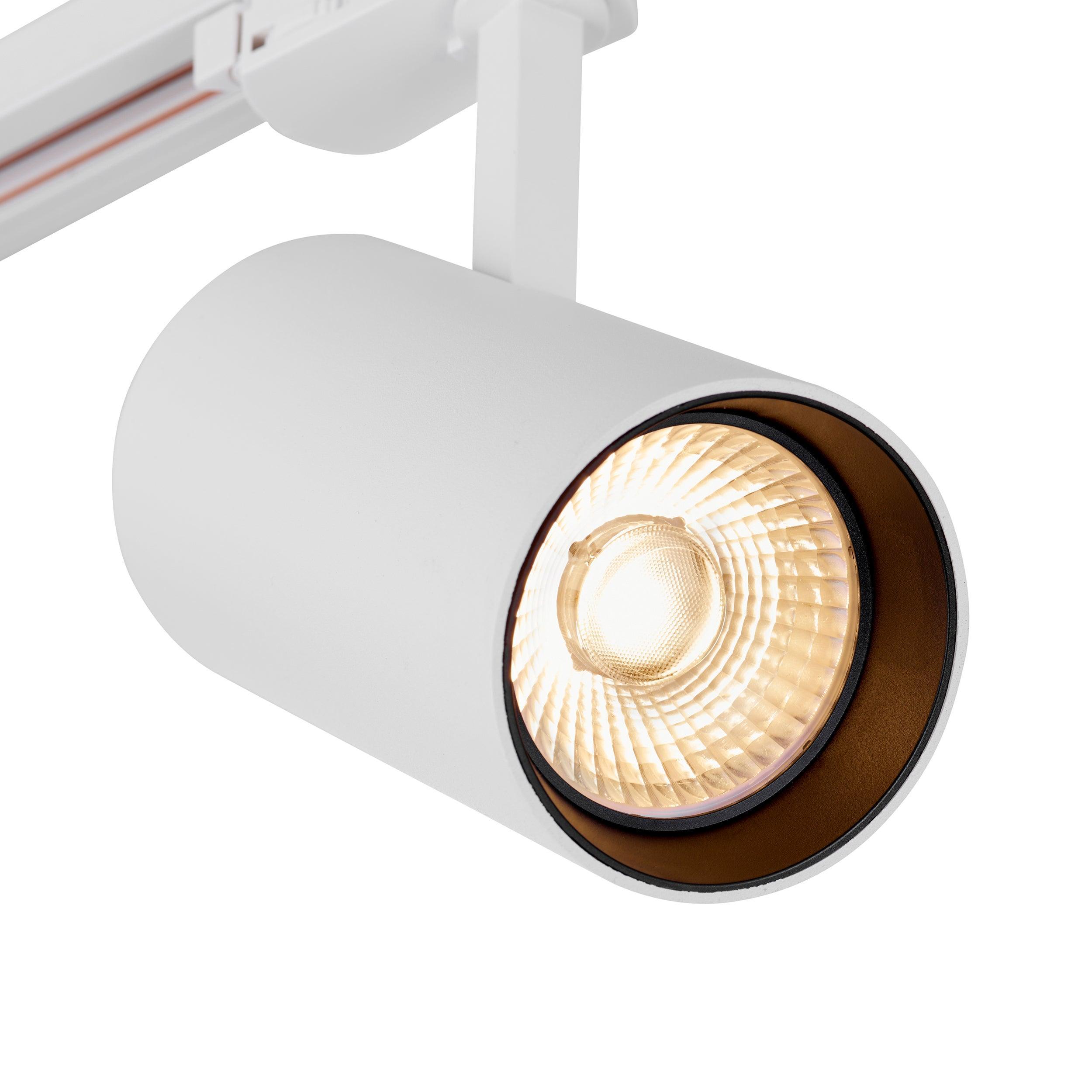 coltled 34w track head 3000k matt white warm white by saxby lighting, close up image 21