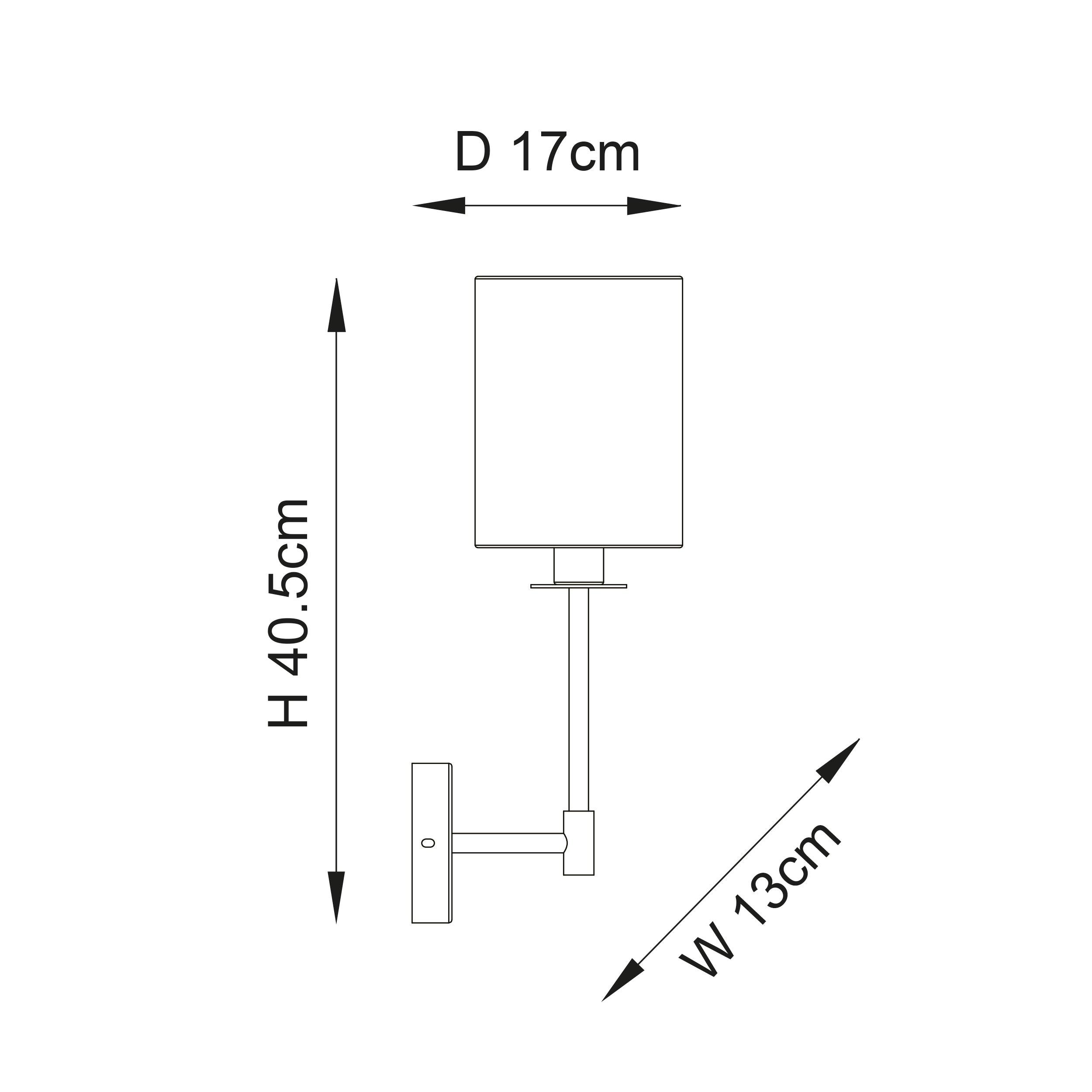 Sancerre Black Wall Light White Shade
