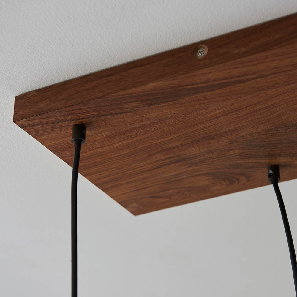 Stellan 6 Light Wood & Anthracite Linear Pendant