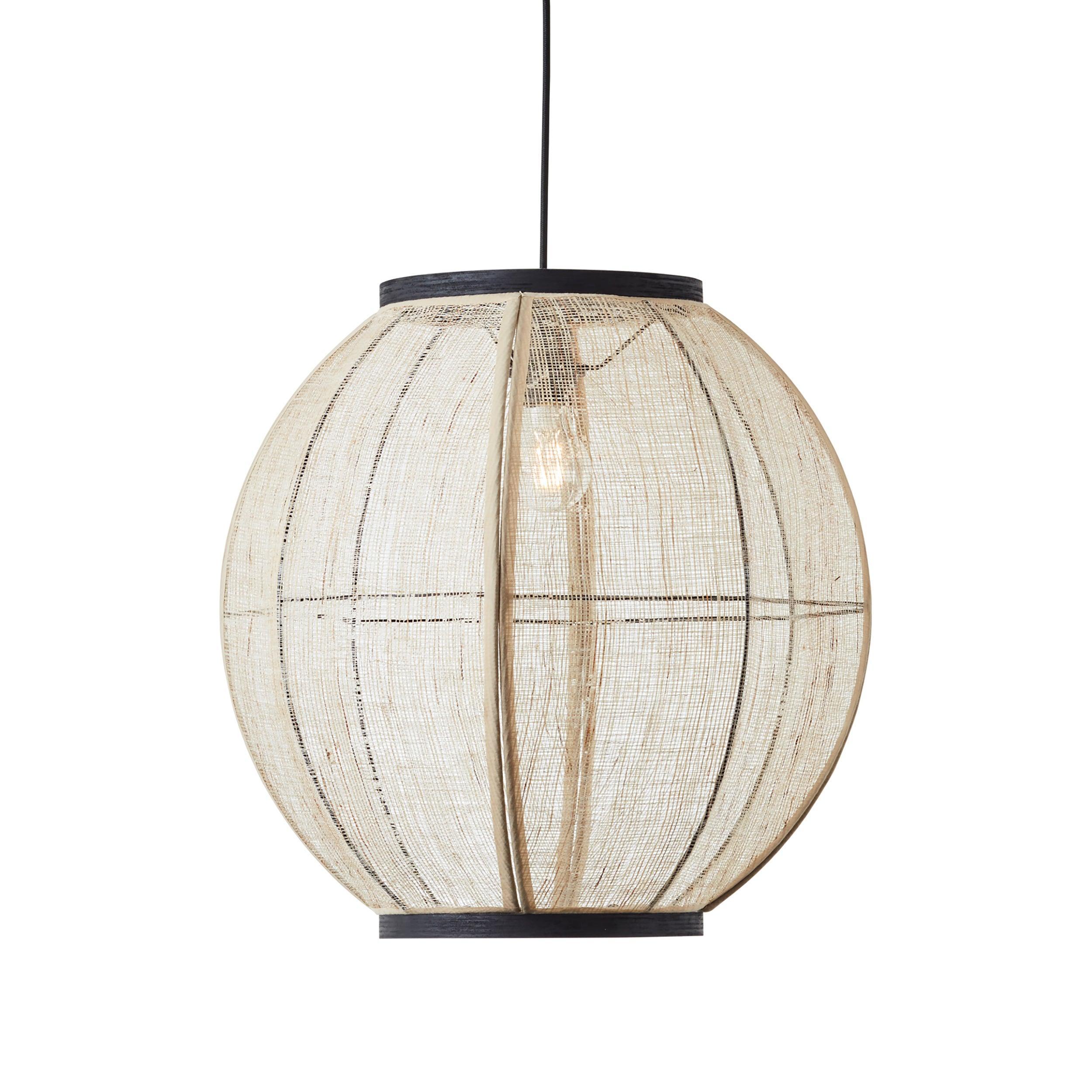 Endon Zaire Linen Adjustable Globe Ceiling Pendant-OPEN-BOX-50-290626