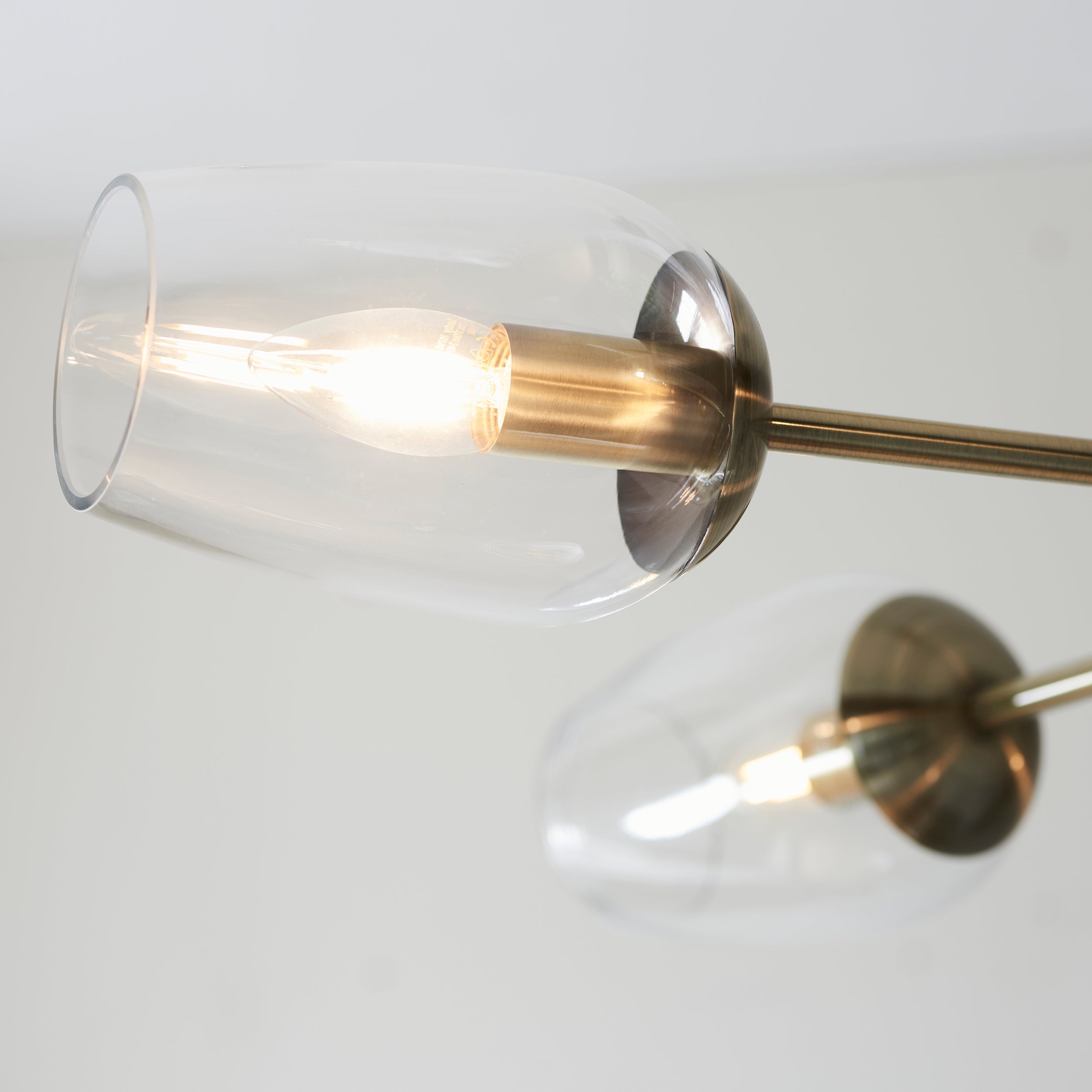 Maeve 6 Light Brass Pendant - Glass Shades