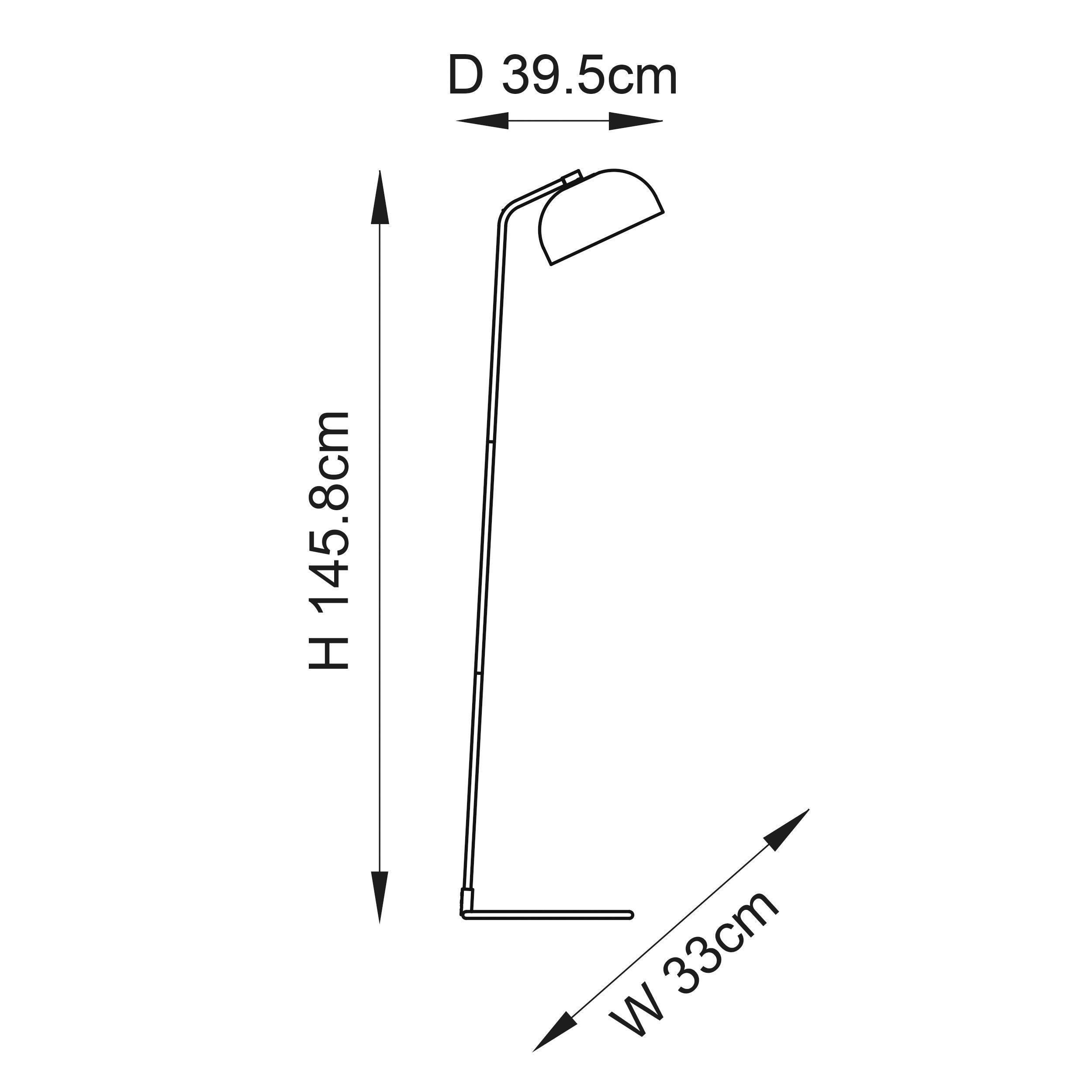 brair new black industrial floor lamp by Endon Lighting Kitchen Lights