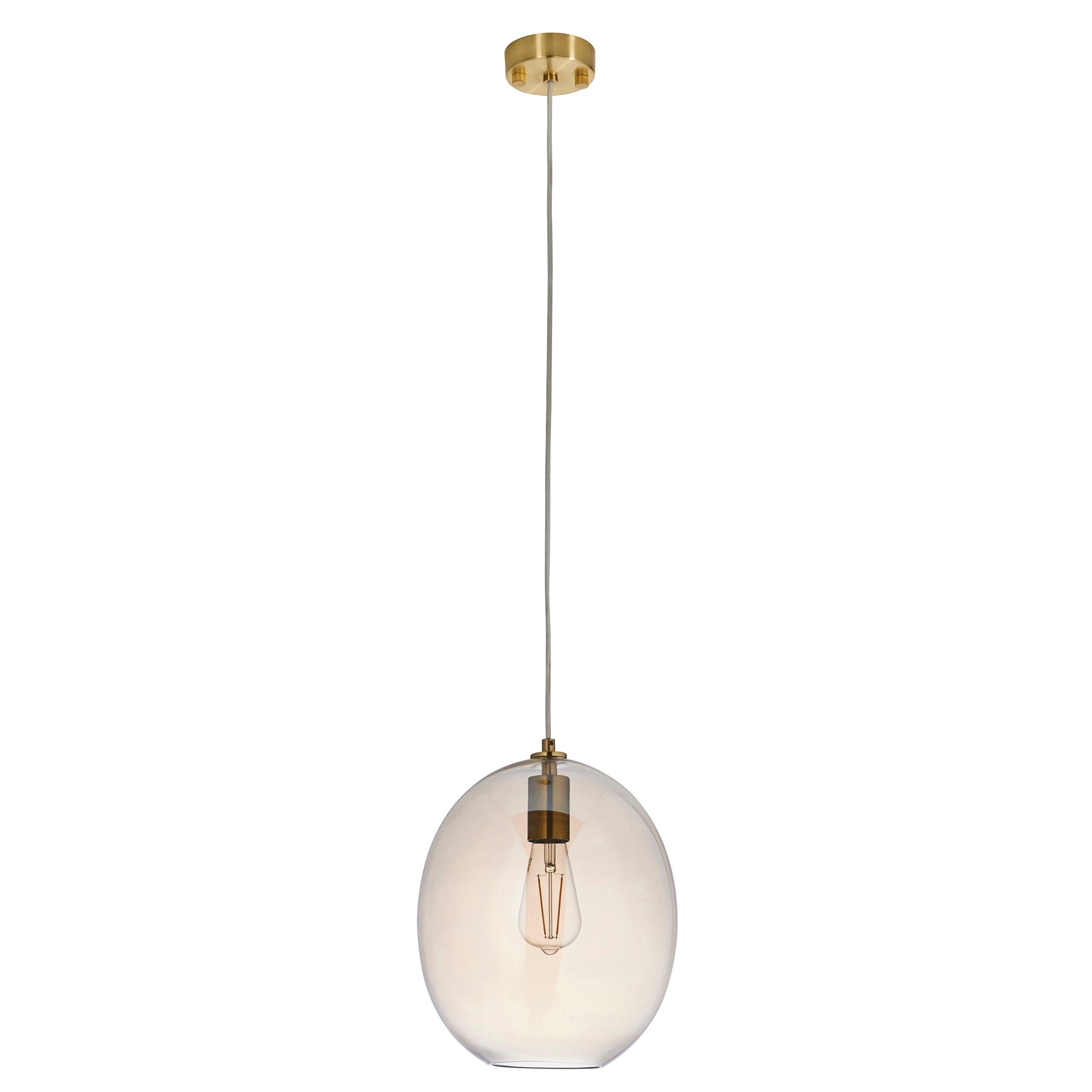 Kelda Brass Oval Pendant