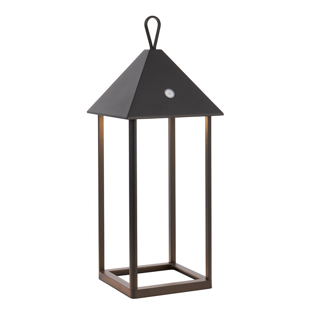 Hoot Battery Powered Black Outdoor Large Table Lamp 106790 by Endon Lighting