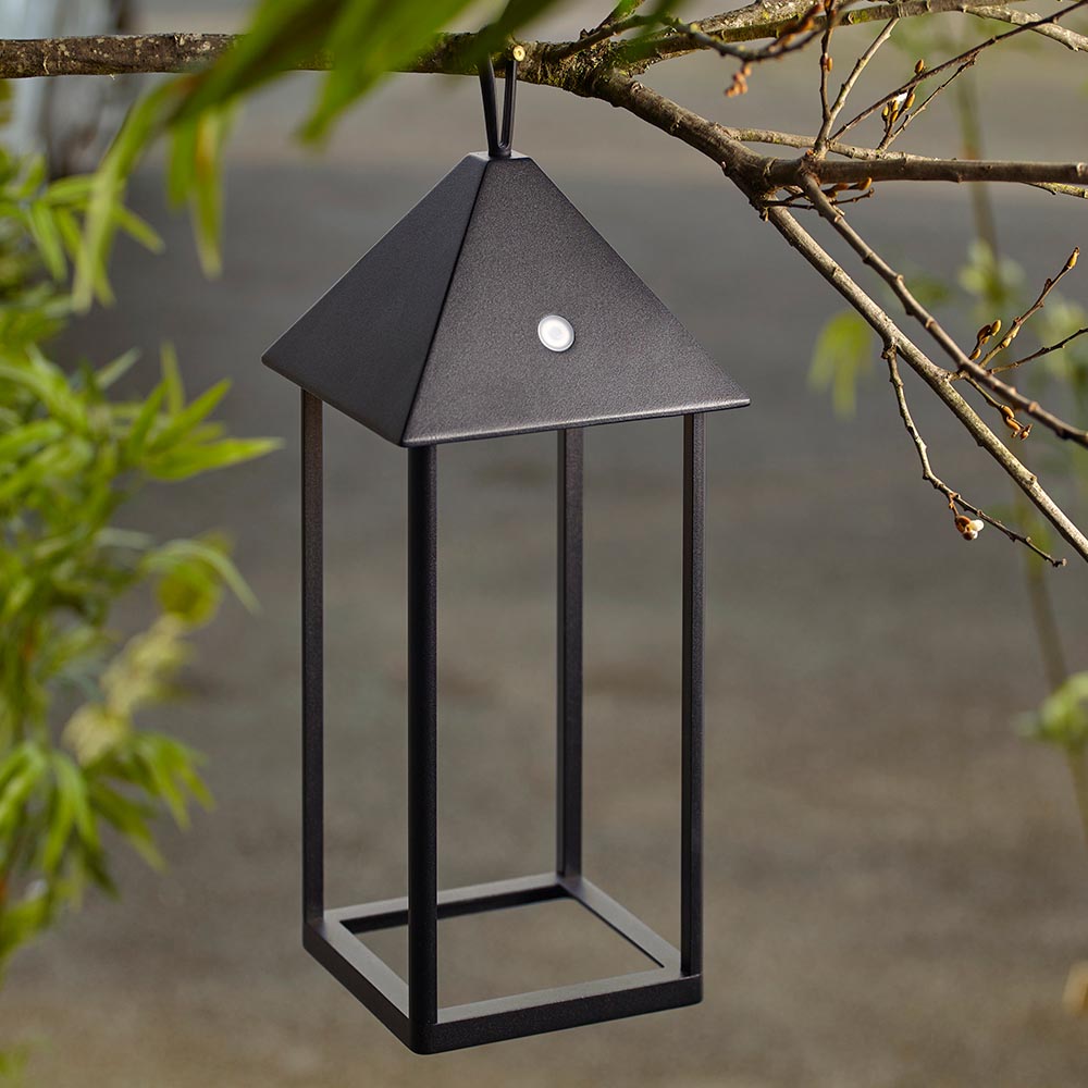 Hoot Battery Powered Black Outdoor Large Table Lamp