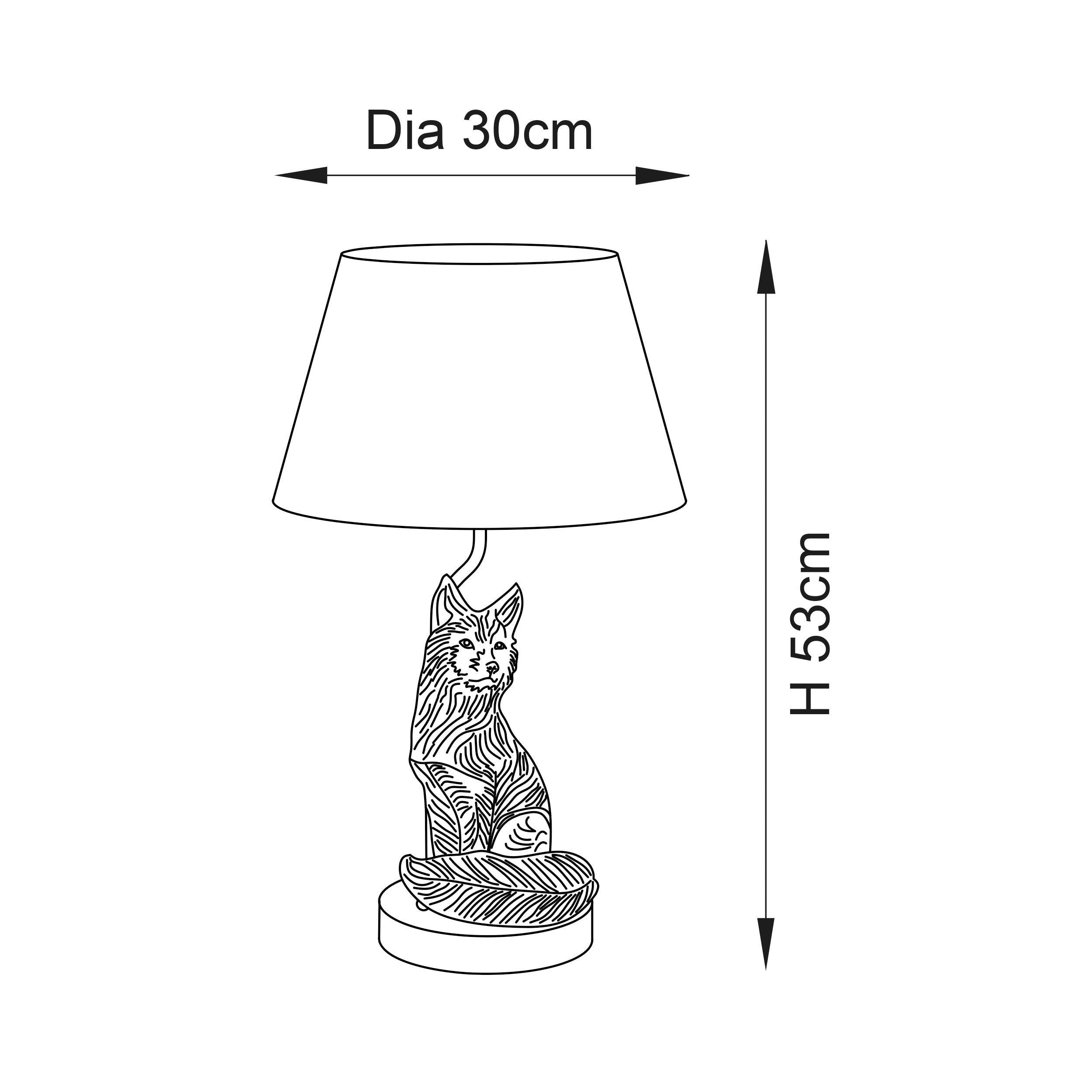 Fox Figurine Gold Table Lamp - Black Shade-Endon Lighting-Living-Room-Tiffany Lighting Direct-[image-position]