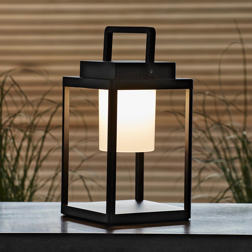 Voyage Rechargeable Black Outdoor Table Lamp - IP44-OB-180926
