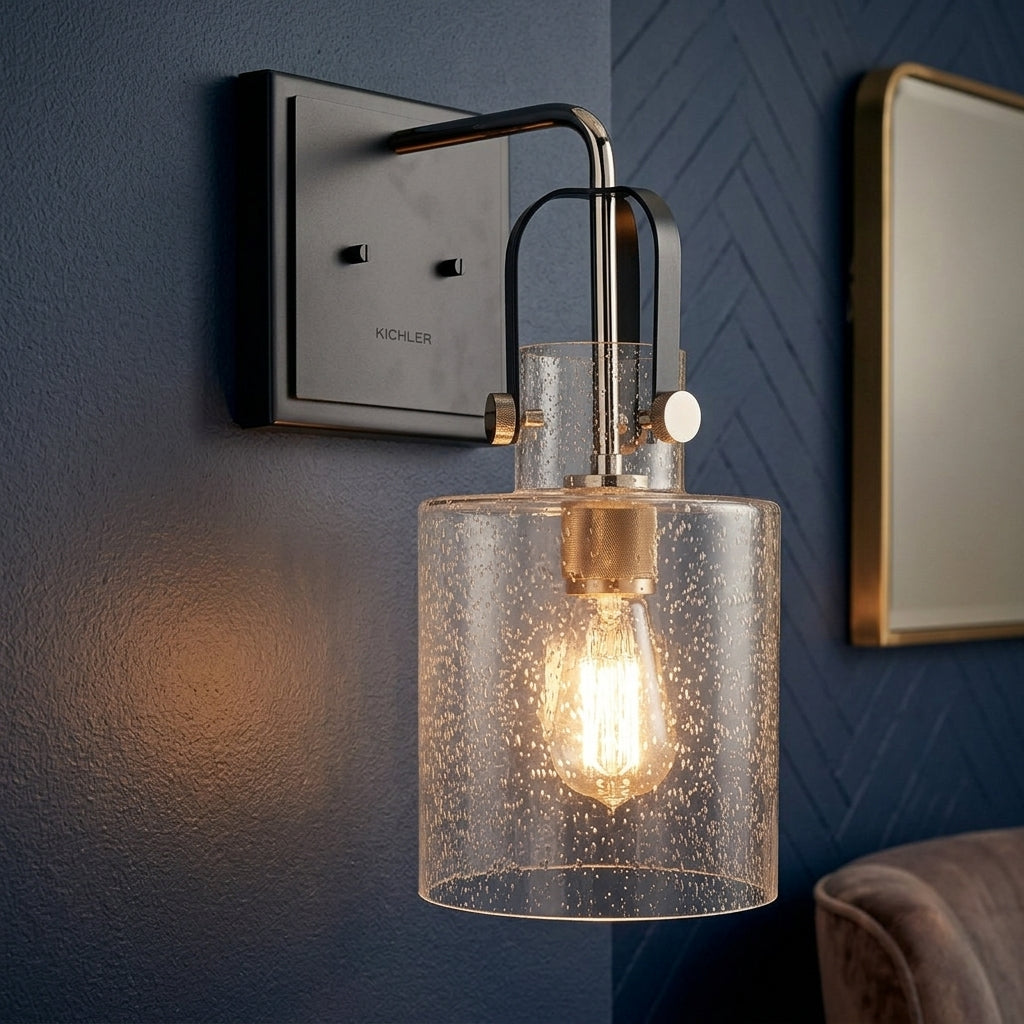 Kitner 1 Light Nickel Wall Light