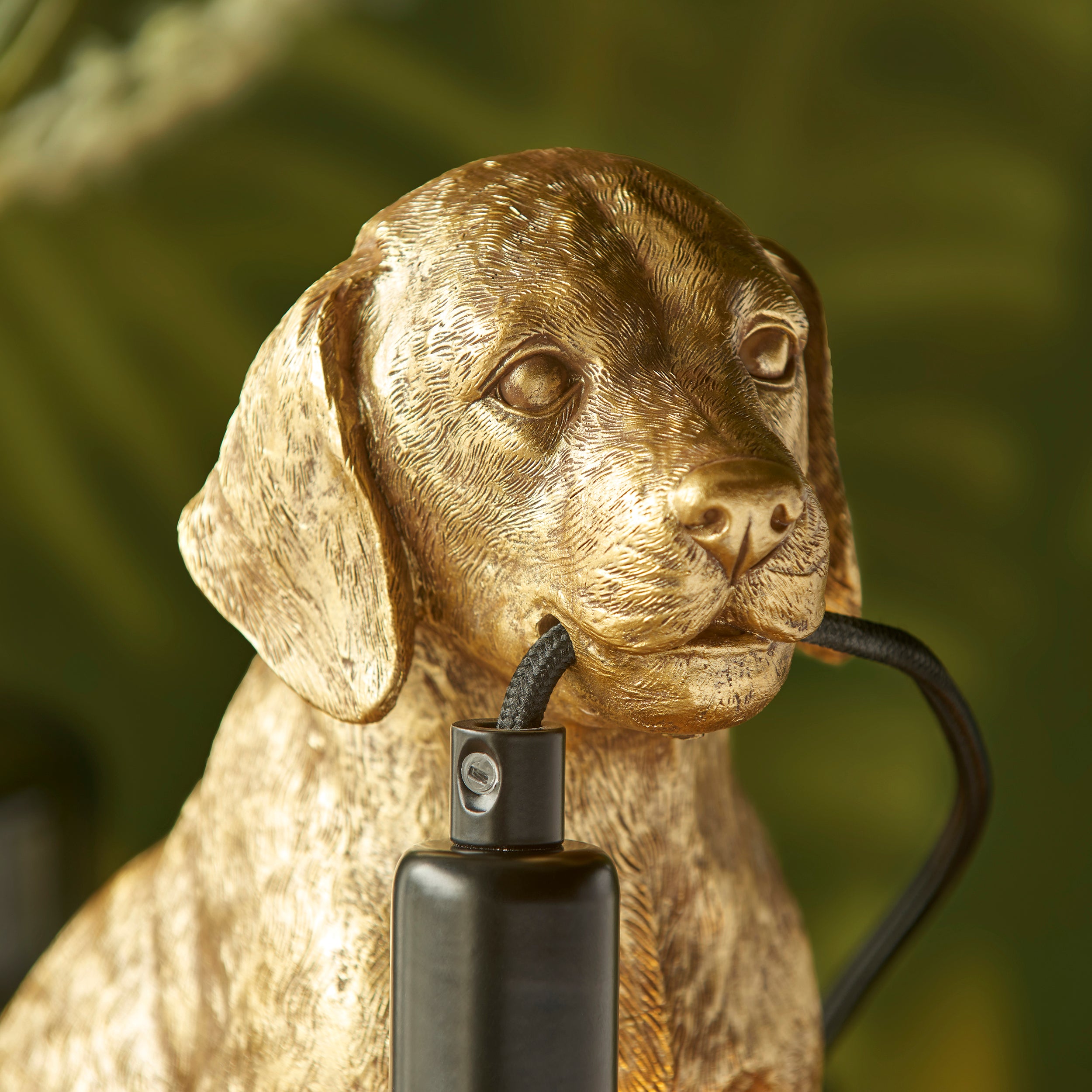 Labrador Puppy Gold Dog Table Lamp