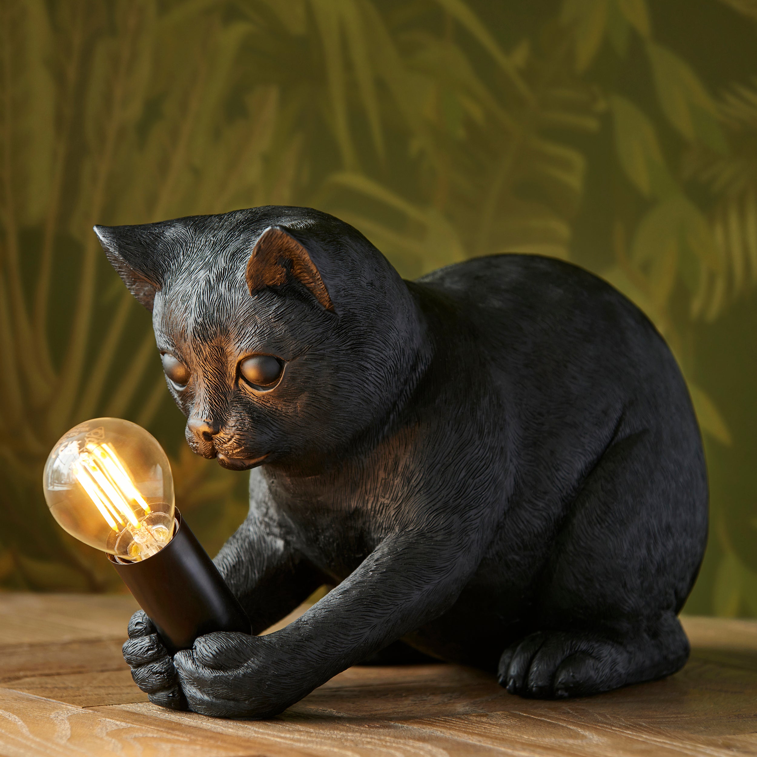 Kitten Black Cat Table Lamp