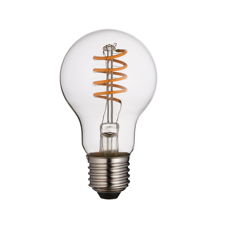 Spiral E27 Clear Glass LED Filament GLS Dimmable 4w Light Bulb 107773_Un-lit