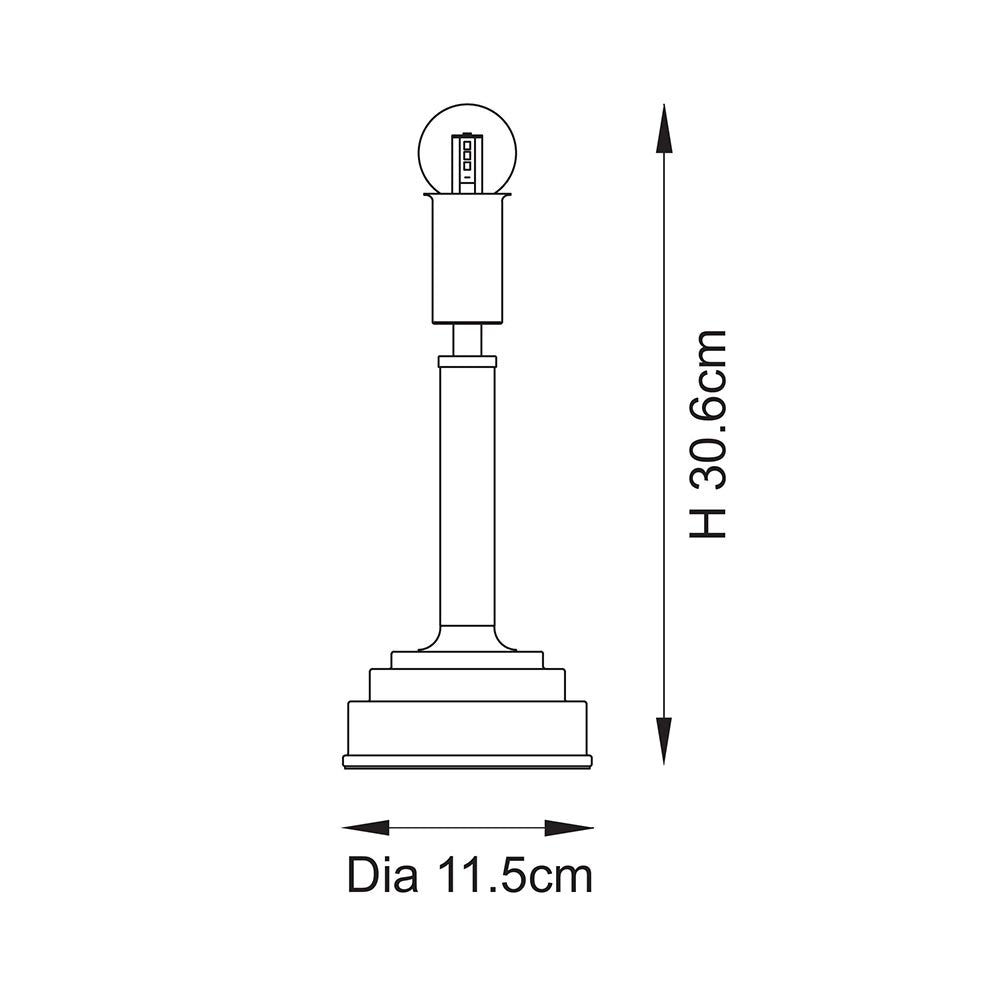 Upton Rechargeable Table Lamp Base — close-up detail