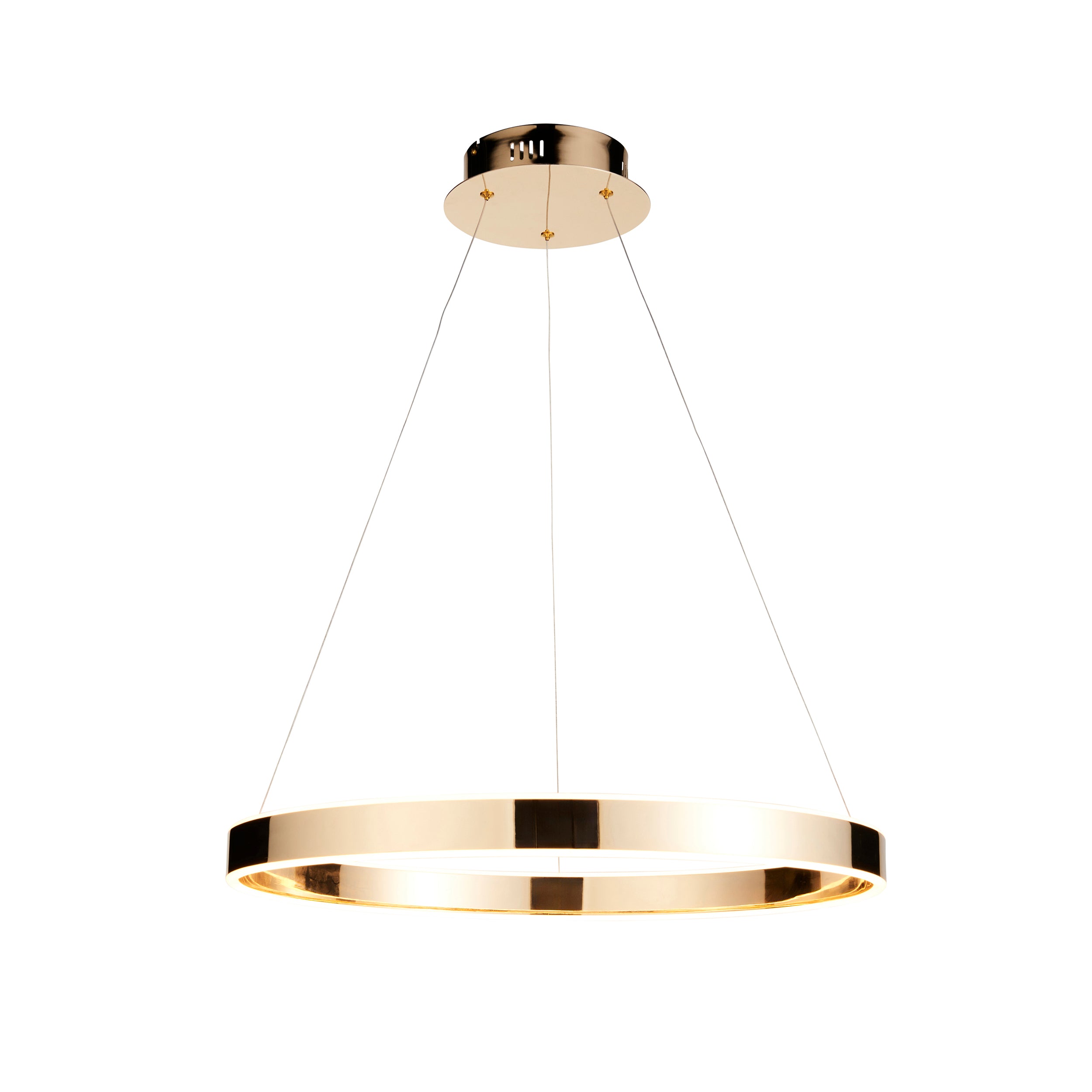 Endon Gen Ring LED Gold & Frosted Diffuser Ceiling Pendant