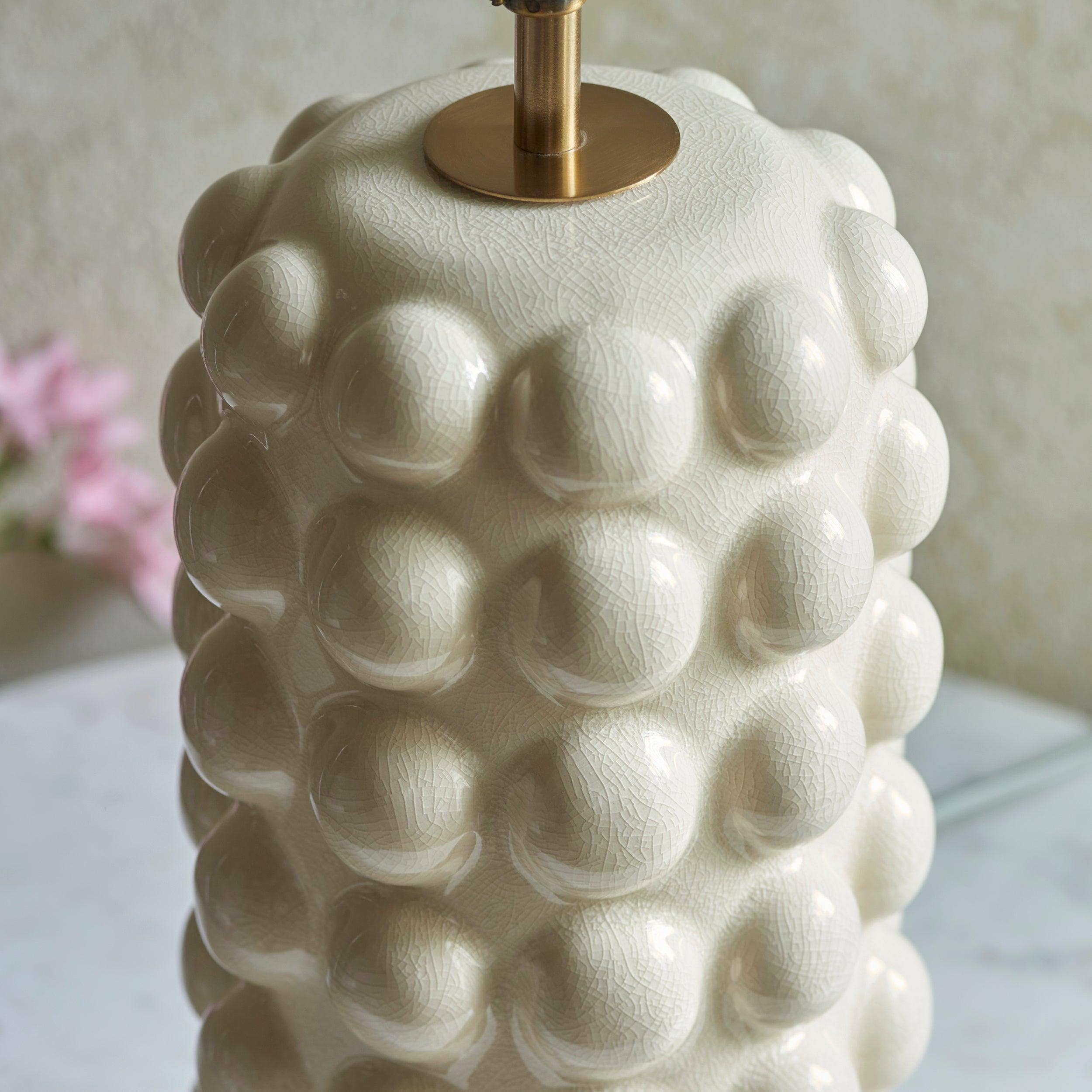 Bobble White Ceramic Table Lamp Base