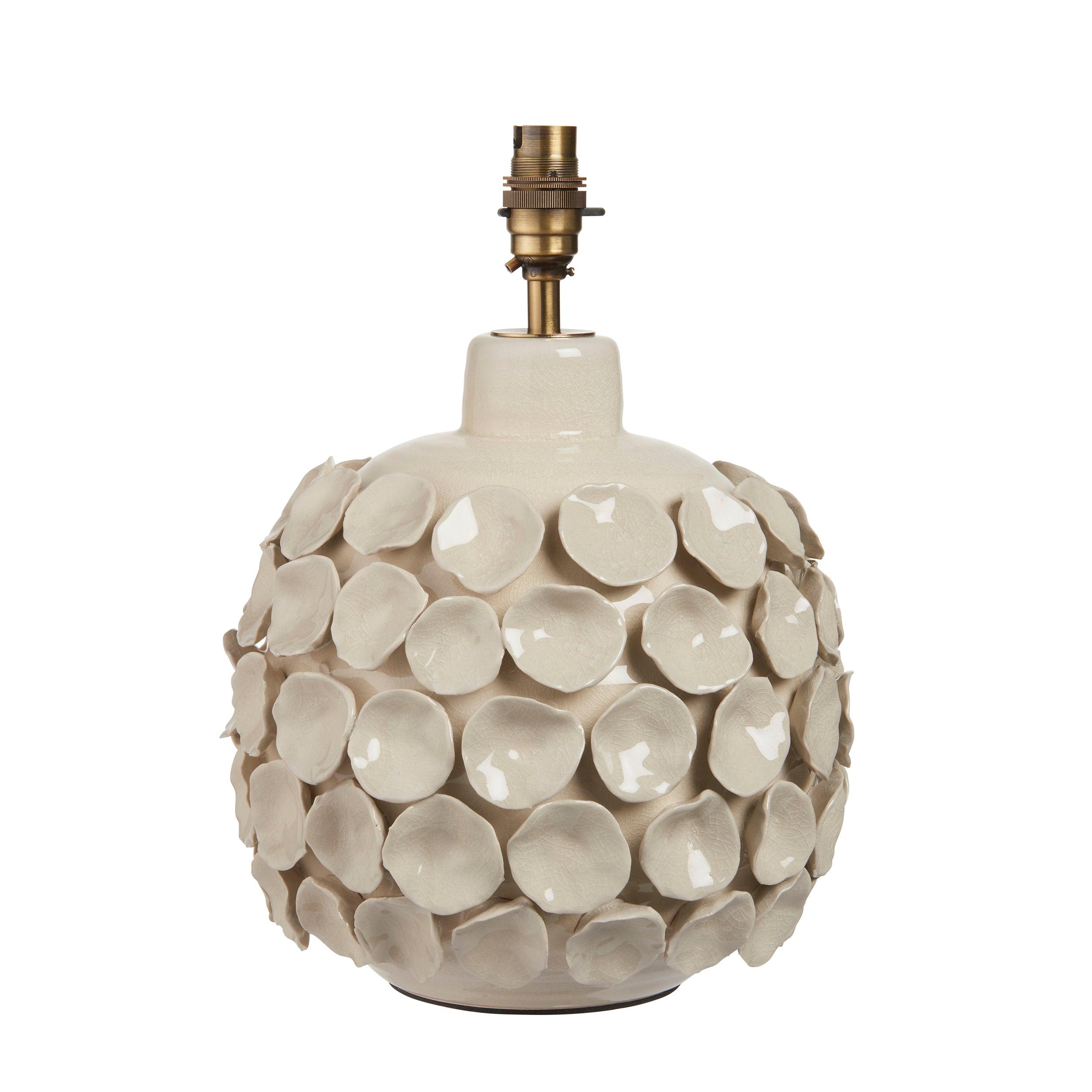 Borello White Ceramic Table Lamp Base