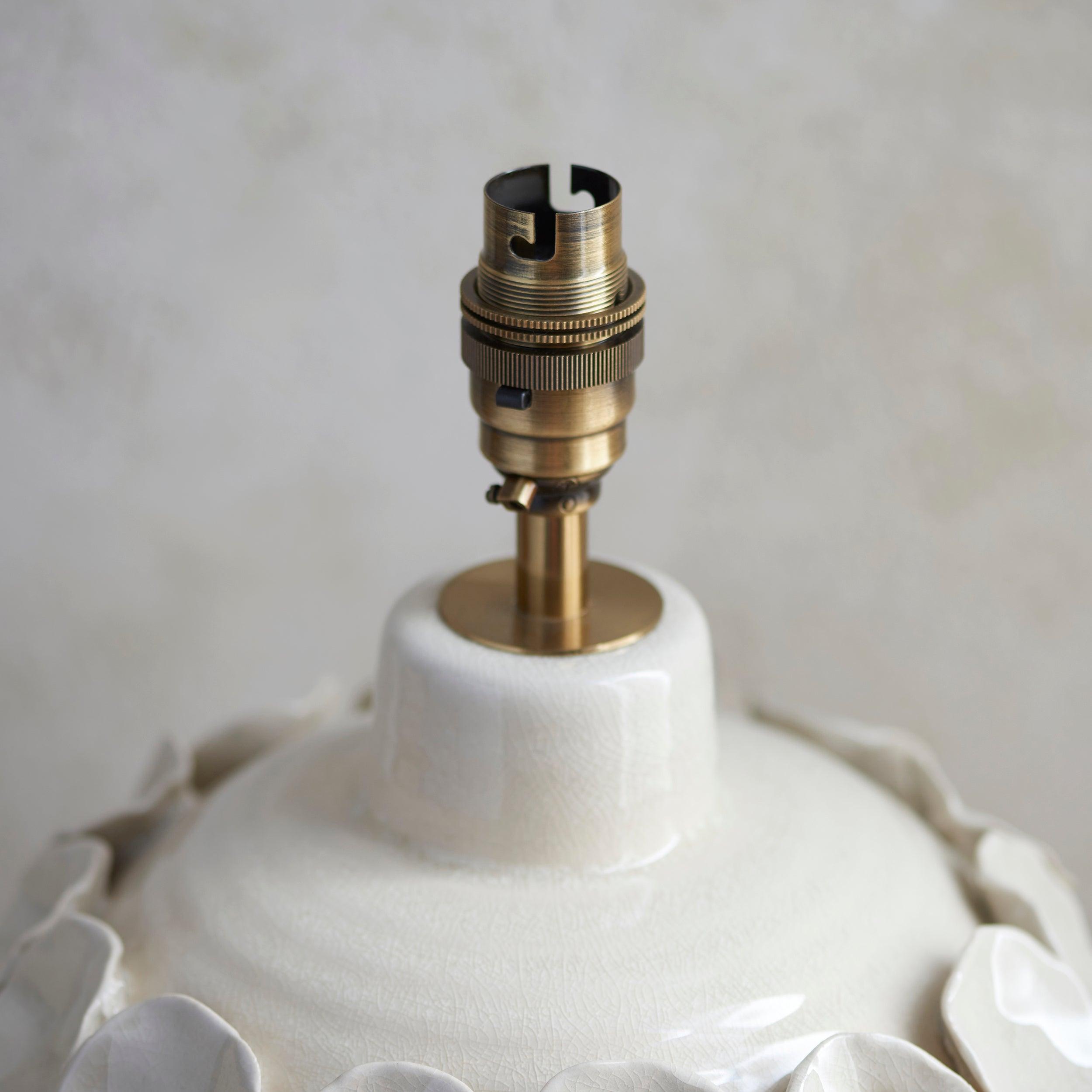 Borello White Ceramic Table Lamp Base