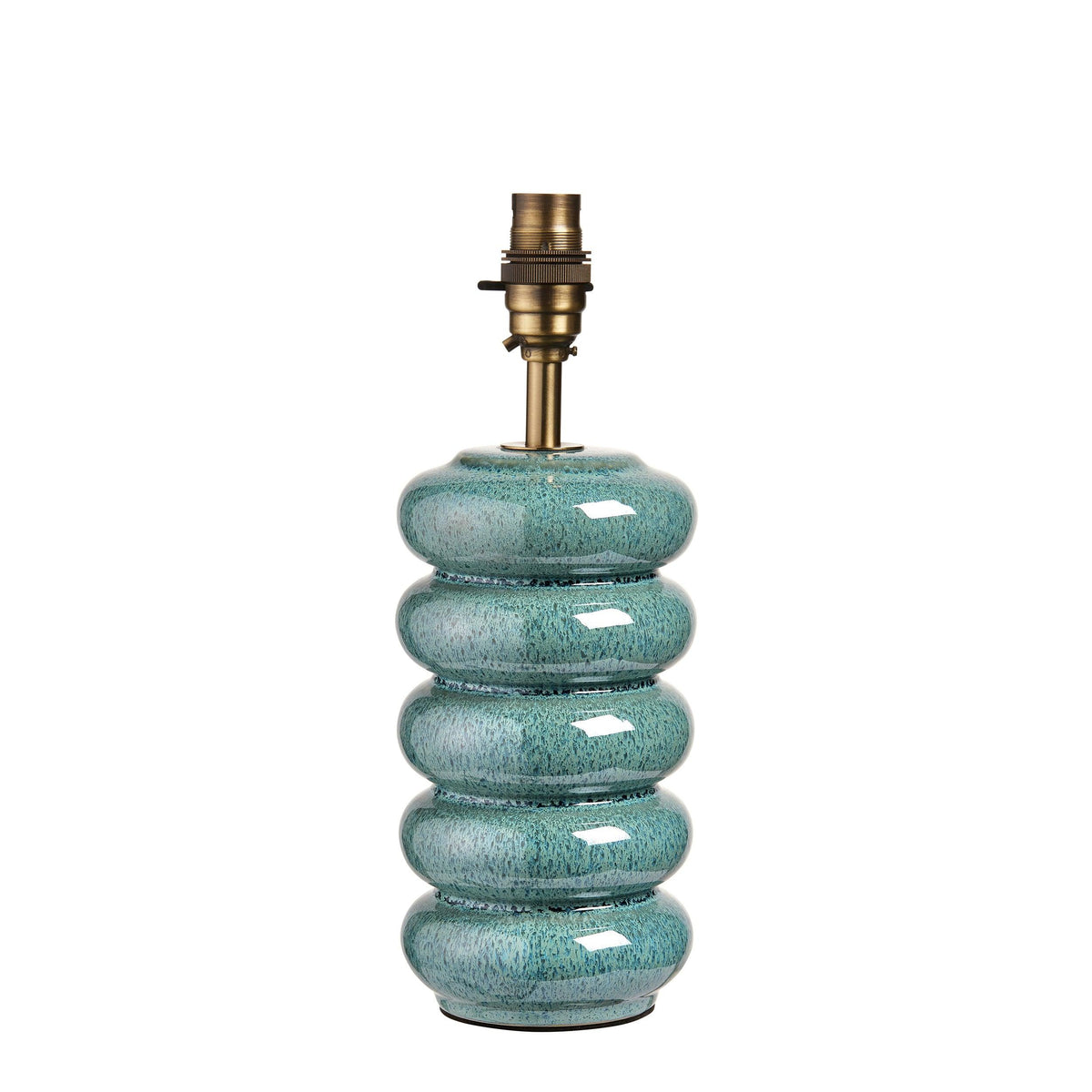 Squash Blue Ceramic Table Lamp Base-OB-180926