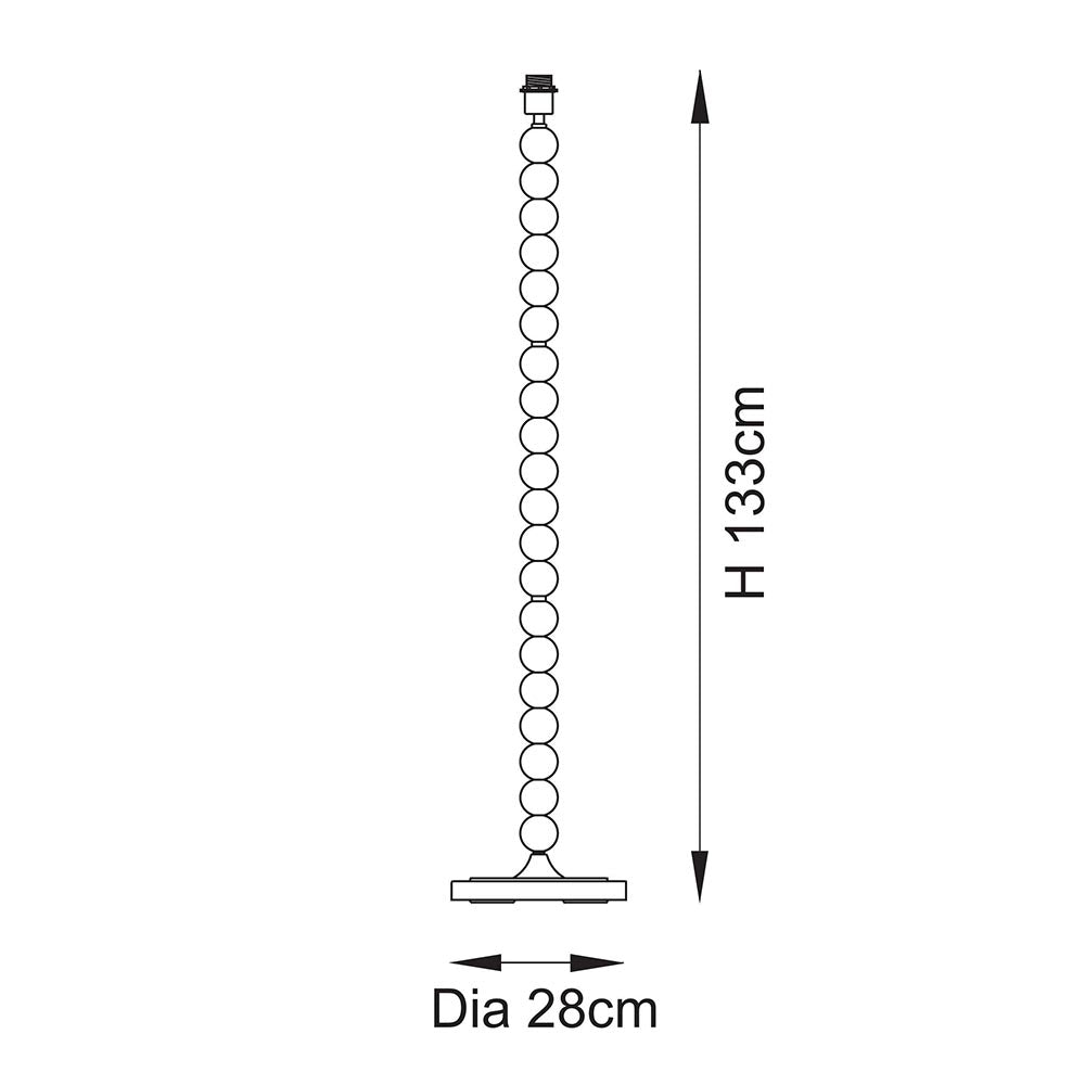 Higgledy Gloss Pink Floor Lamp Base — rear view