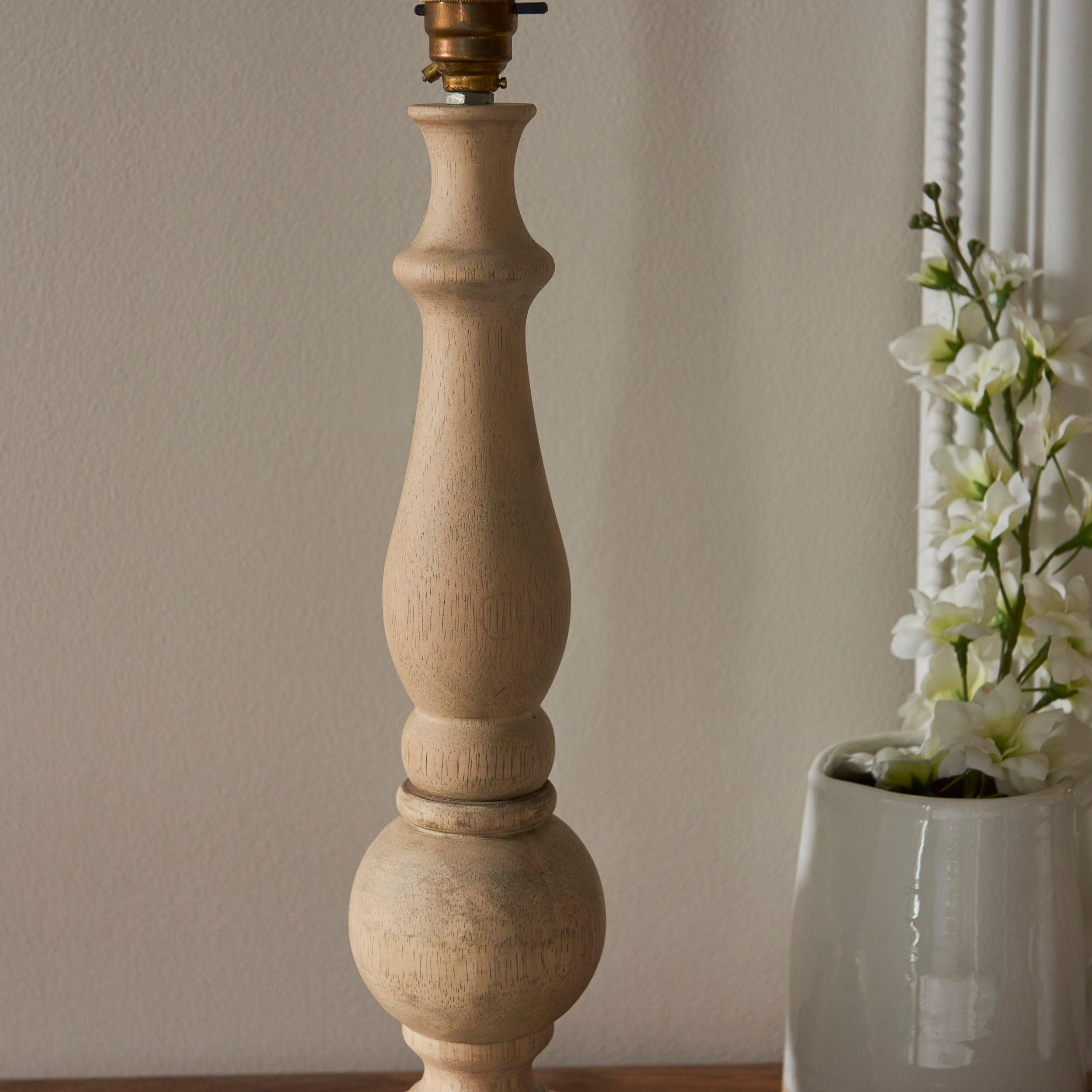 Hidcote Wooden Table Lamp Base