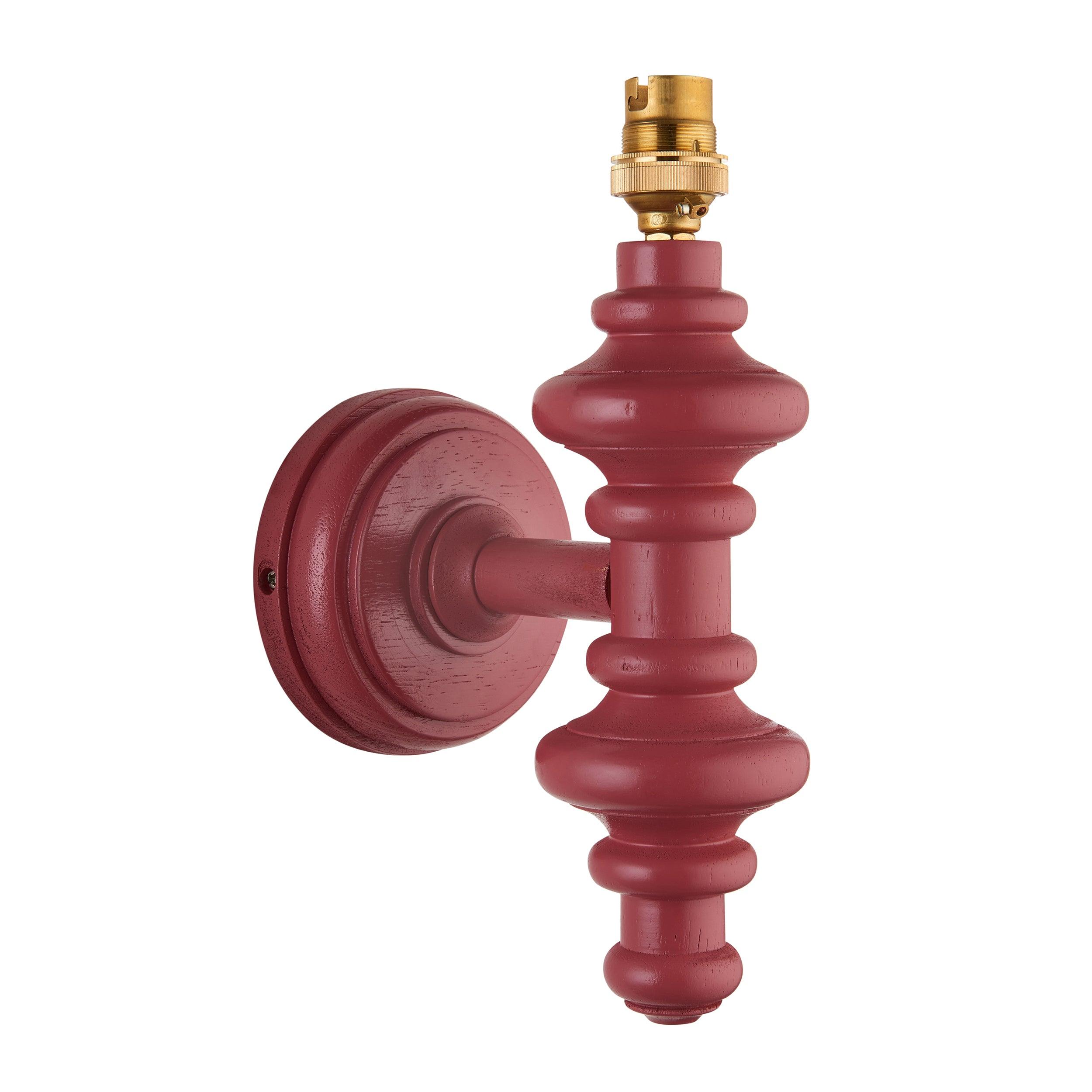 Carnaby Pink Wooden Wall Light Fitting