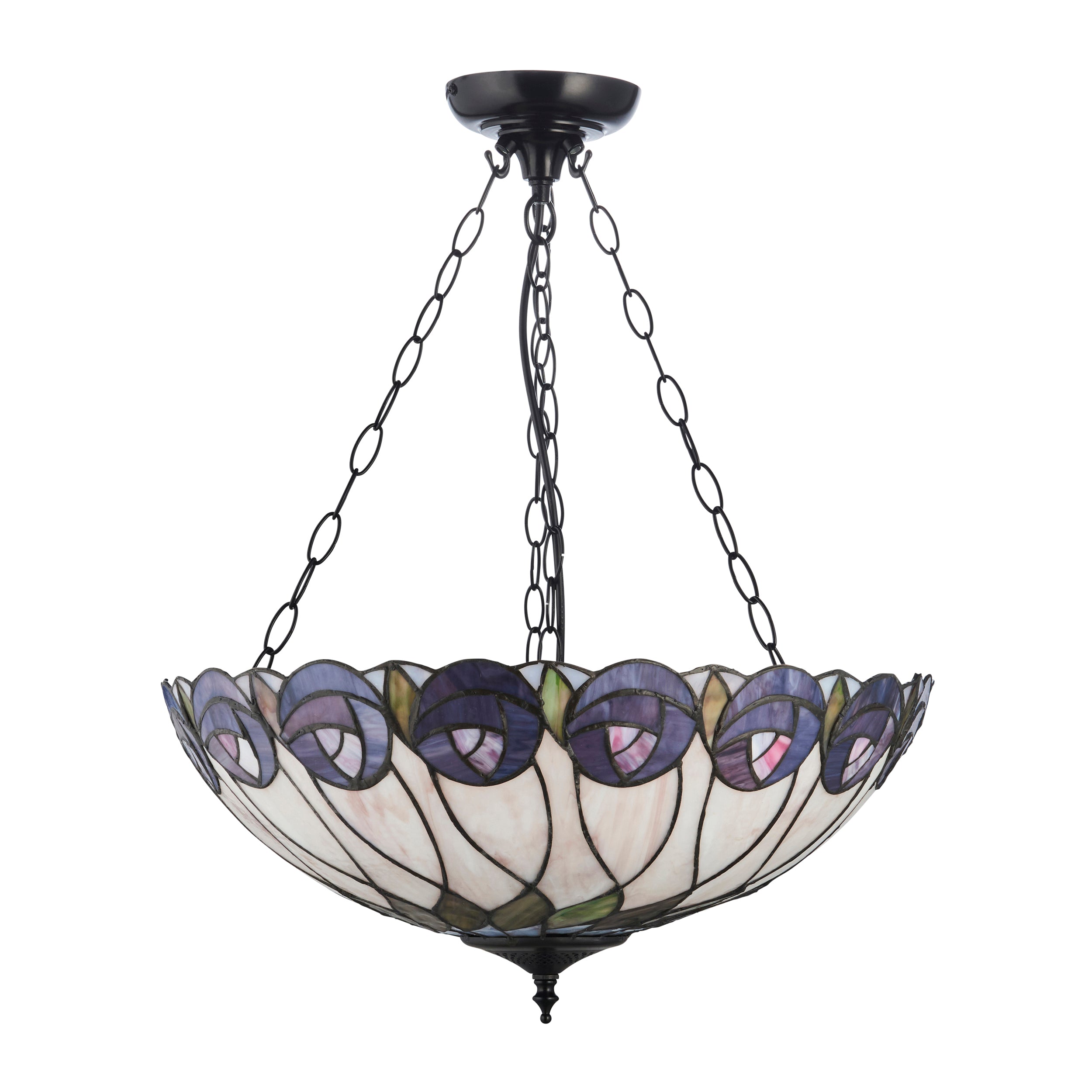 Hutchinson Large Inverted Tiffany Ceiling Light