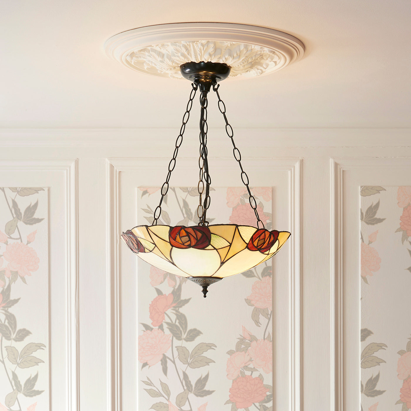 Interiors 1900 Ingram Large Inverted Tiffany Ceiling Light