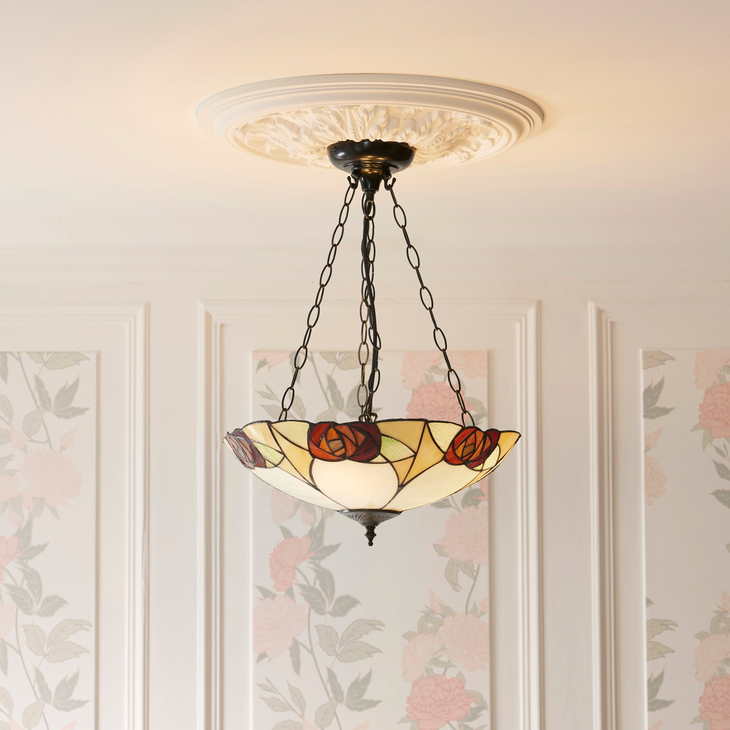 Interiors 1900 Ingram Large Inverted Tiffany Ceiling Light