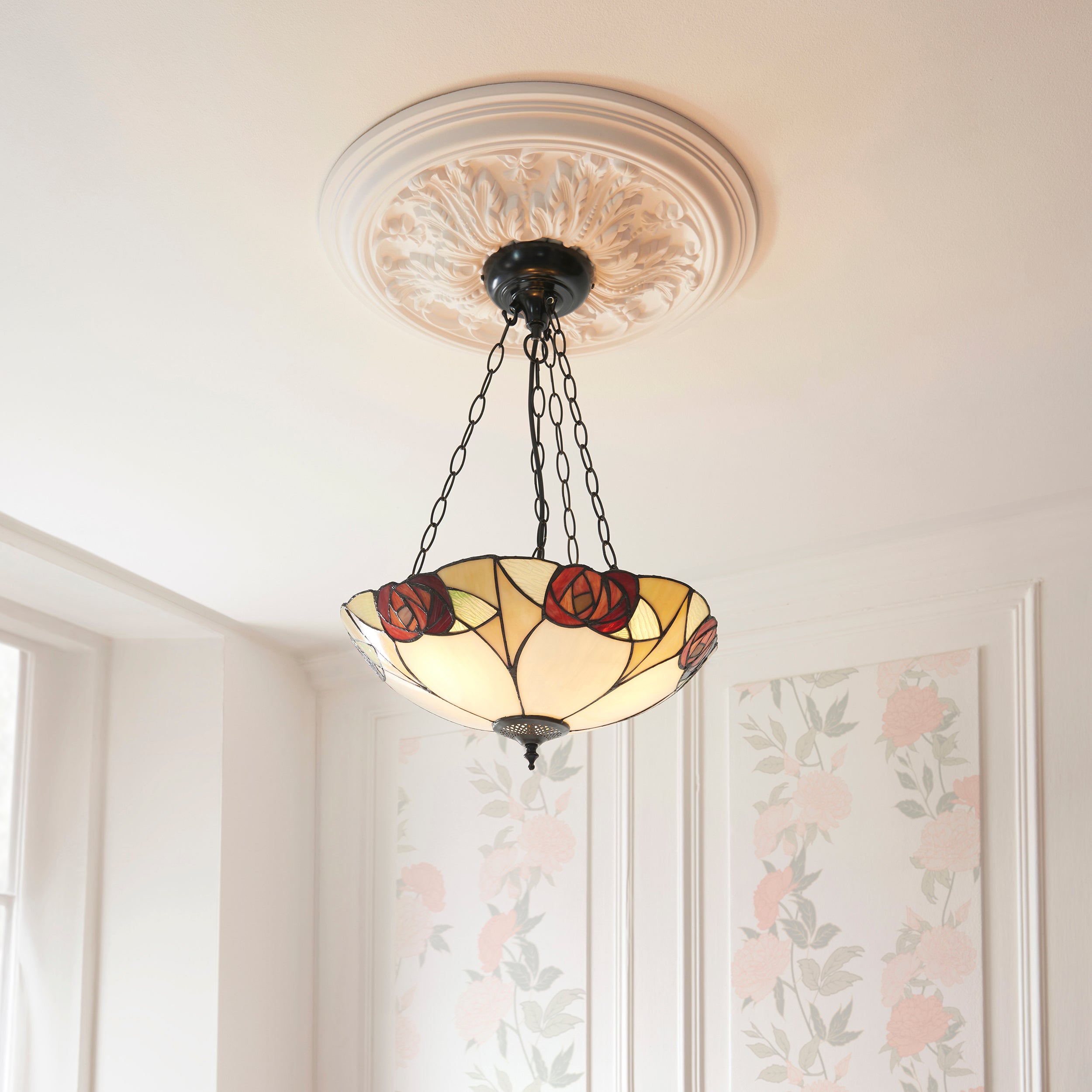 Interiors 1900 Ingram Large Inverted Tiffany Ceiling Light