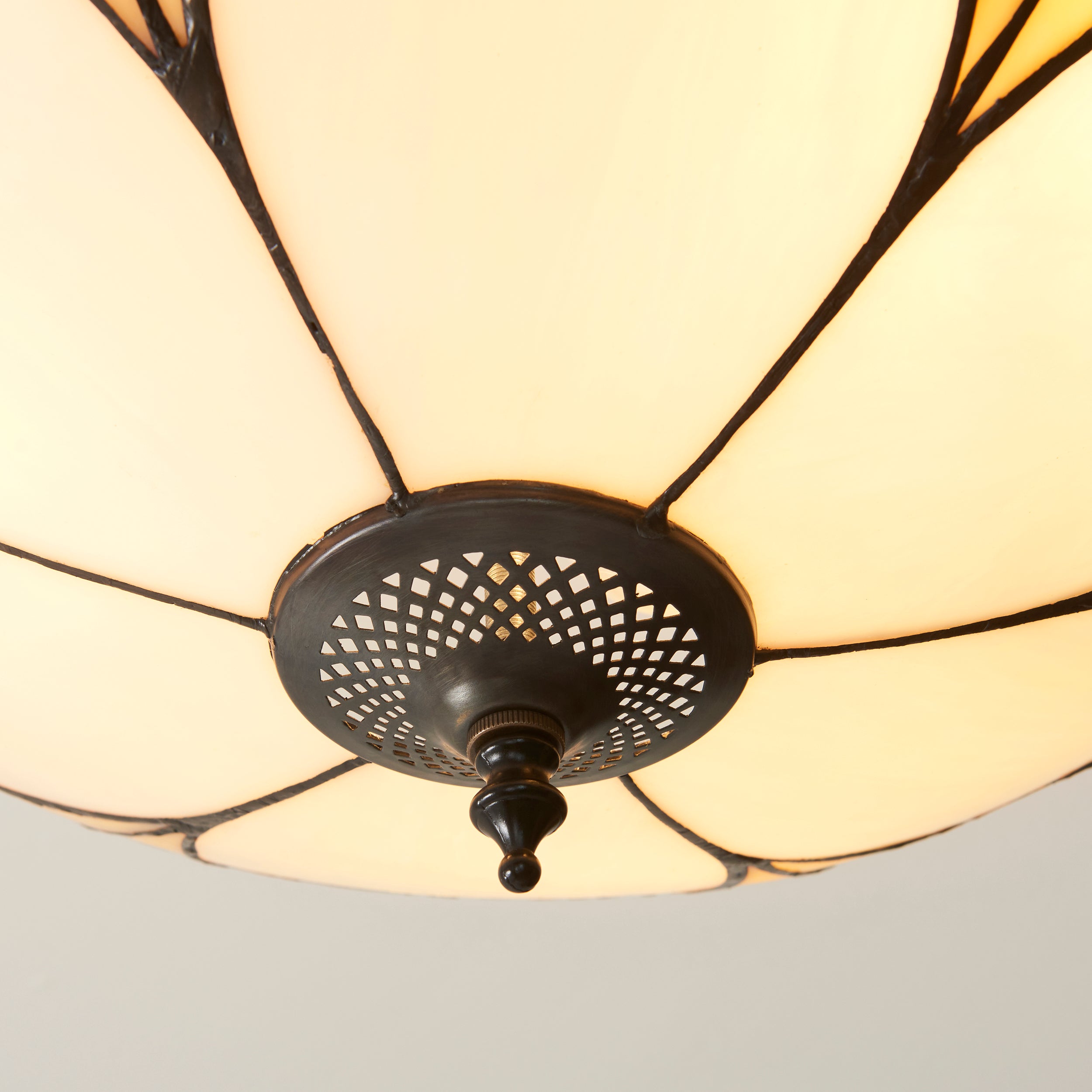 Interiors 1900 Ingram Semi Flush Tiffany Ceiling Light