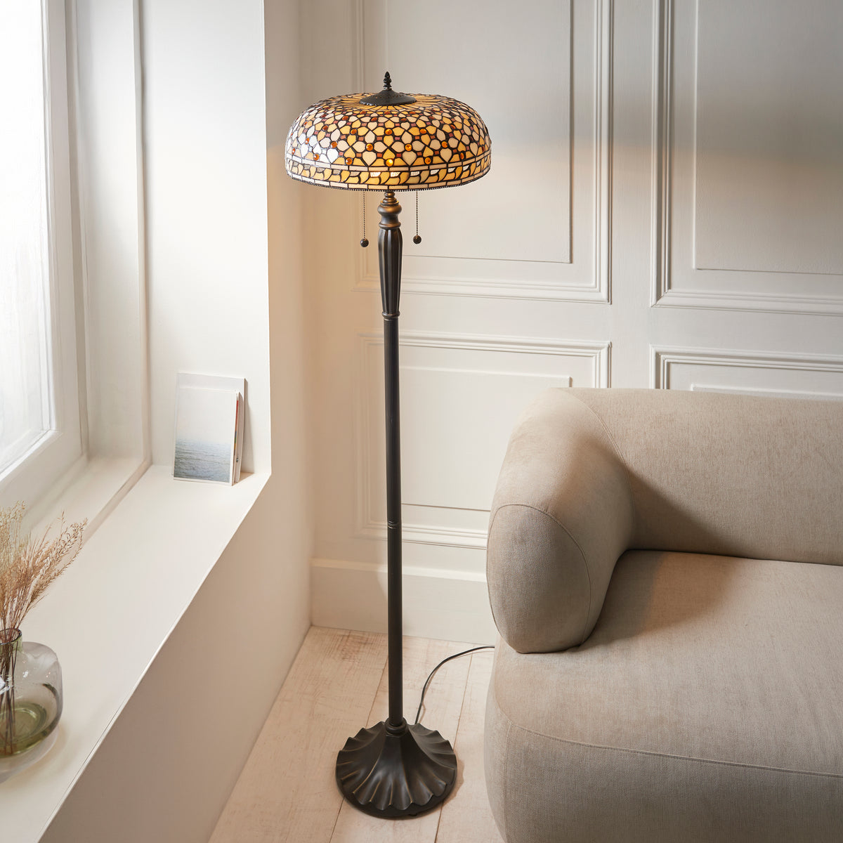 Interiors 1900 Mille Feux Tiffany Floor Lamp by Interiors 1900 — suits living rooms & bedrooms