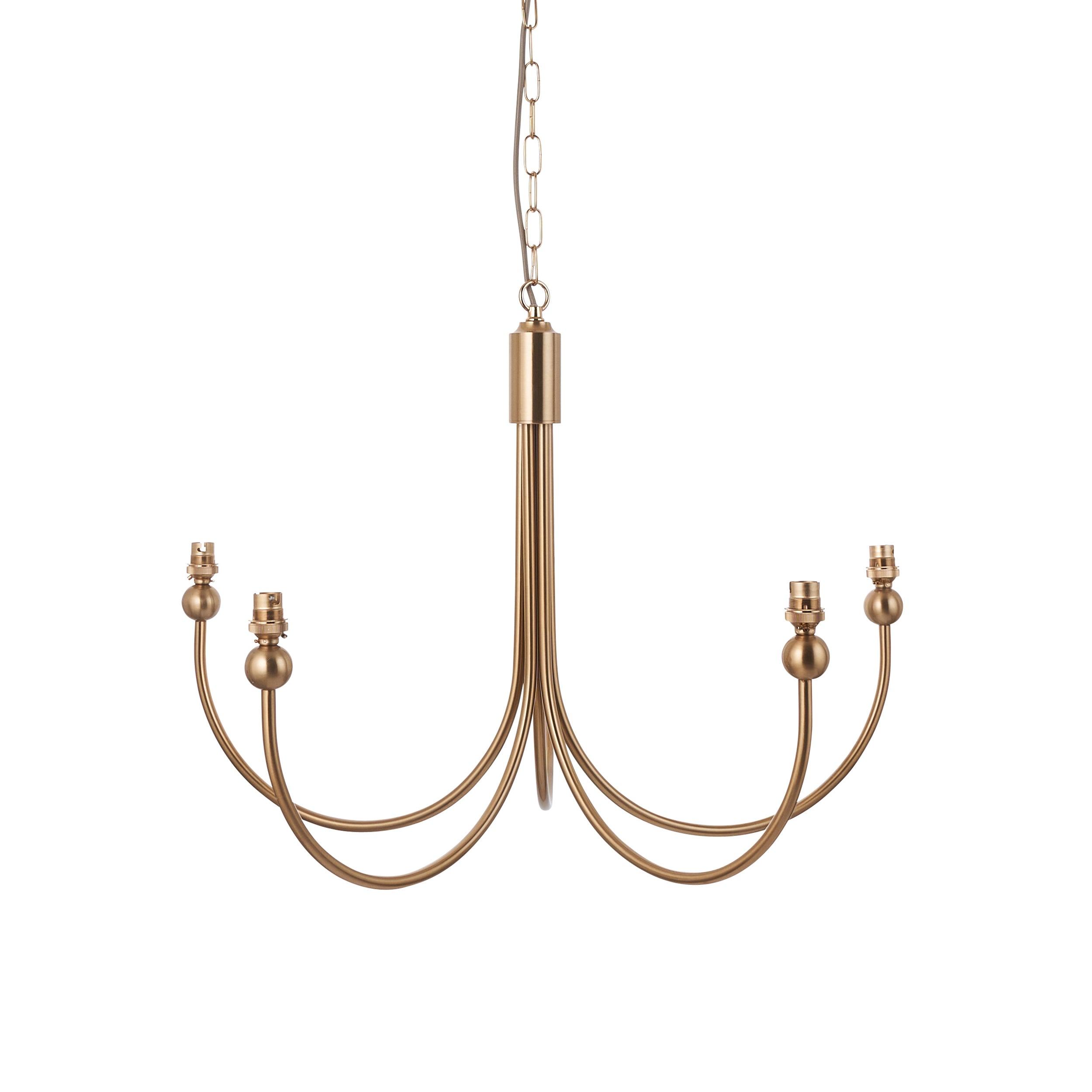 Santiago Brass 5 light Pendant Fitting-OPEN-BOX-50-290626