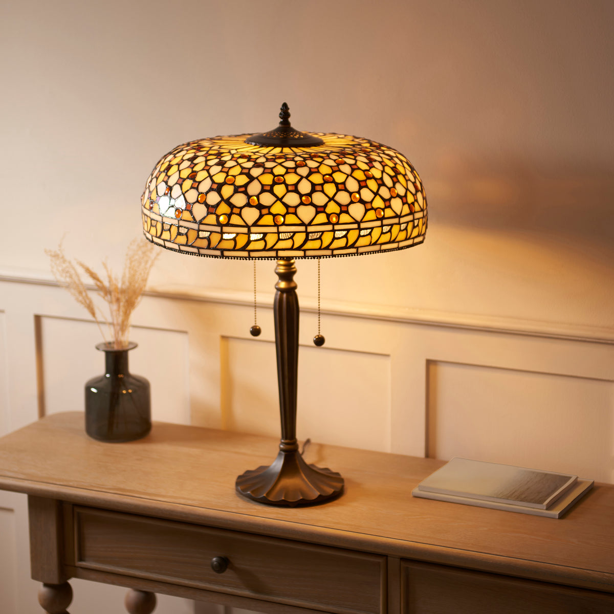 Interiors 1900 Mille Feux Large 2 Light Tiffany Table Lamp by Interiors 1900 — suits living rooms & bedrooms